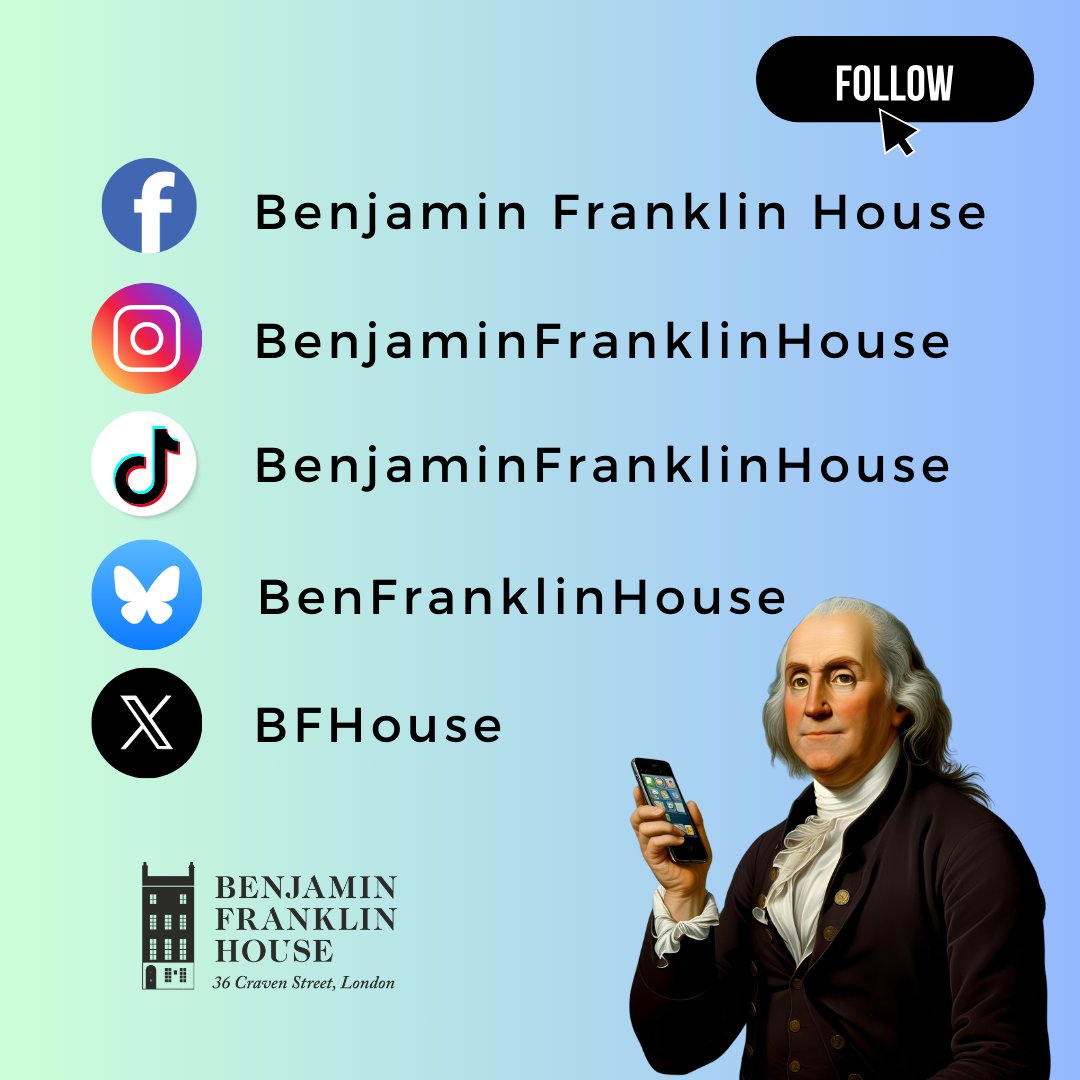 Are you following us? We're everywhere!

Join us on Facebook, Instagram, TikTok, Bluesky, and X to stay up-to-date on all things Benjamin Franklin House📲

#BenjaminFranklin #BenjaminFranklinHouse #London #fyp