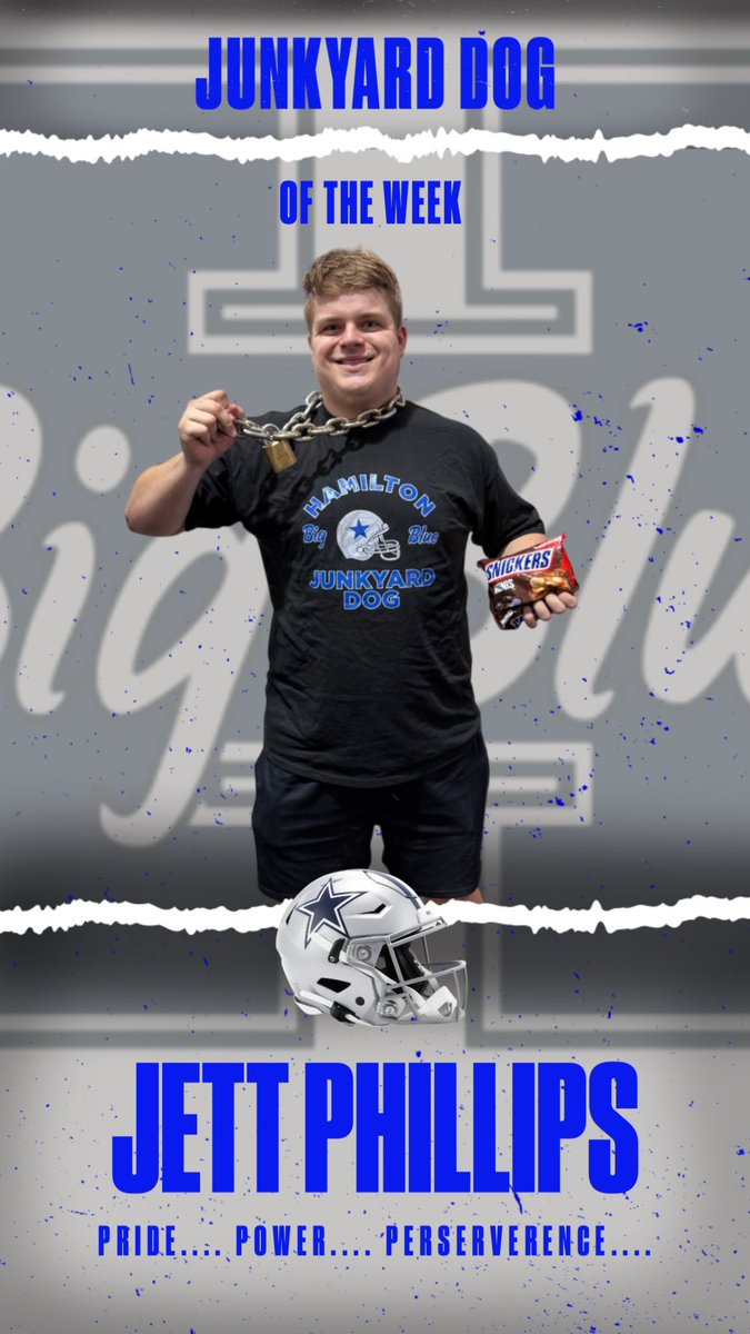 One of the happiest guys I know.  Brings the positive energy to a high level wherever he goes.  Congratulations Jett, you’re the Junkyard Dog of the week!  Great job!

#GoBigBlue 
#Waterloo 
#Comevisittheschwarm