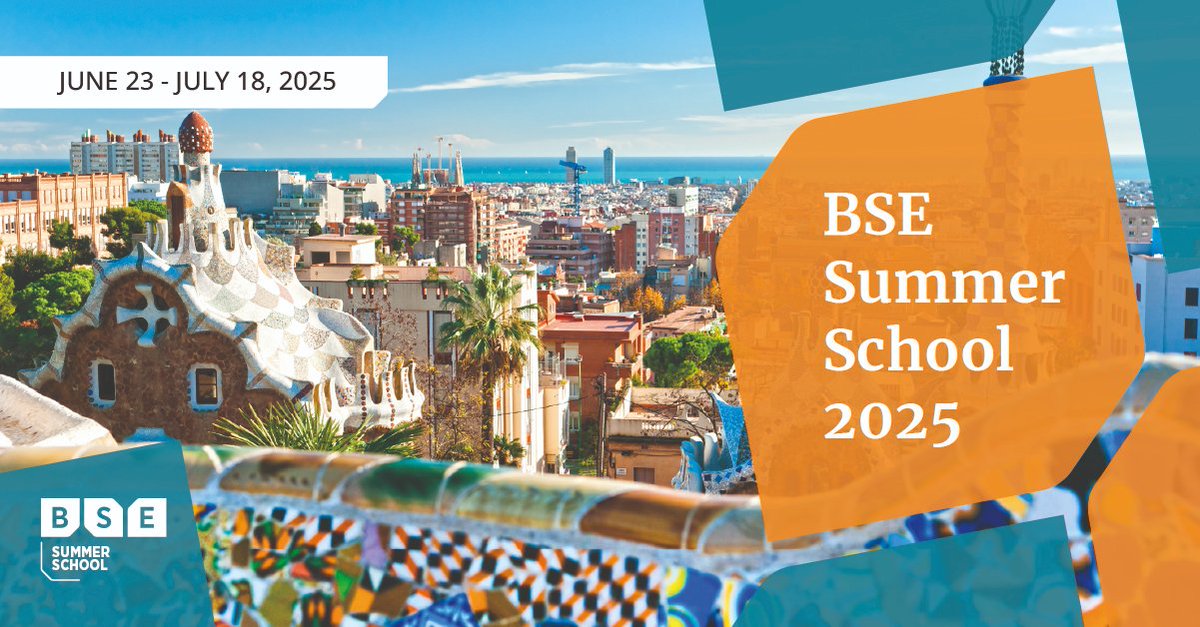 Interested in microeconometrics? Please check the 2025 BMiSS . We offer advanced courses in Policy Evaluation, Diff&amp;Diff, Machine Learning, Panel Data and Dynamic Structural Models. 
Early bird deadline (April 15th) approaching really fast.
Apply at bse.eu/summer-school/…