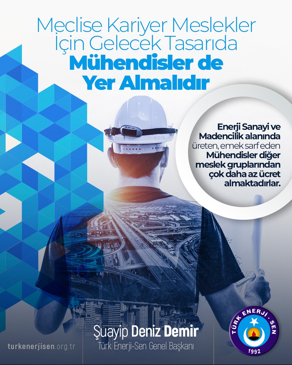 Her kesime iyileştirme yapılırken Kamu Mühendisleri yıllarca bekledi,sadece işini yaptı,yaptıklarıyla ülkesine katma değer kazandırdı.
Vakit Kamu Mühendislerine iyileştirme yapma vaktidir,daha fazla bekletmeden,geciktirmeden.
 #CevdetYILMAZ
#AbdullahGULER KamuMühendisiniUnutmayın