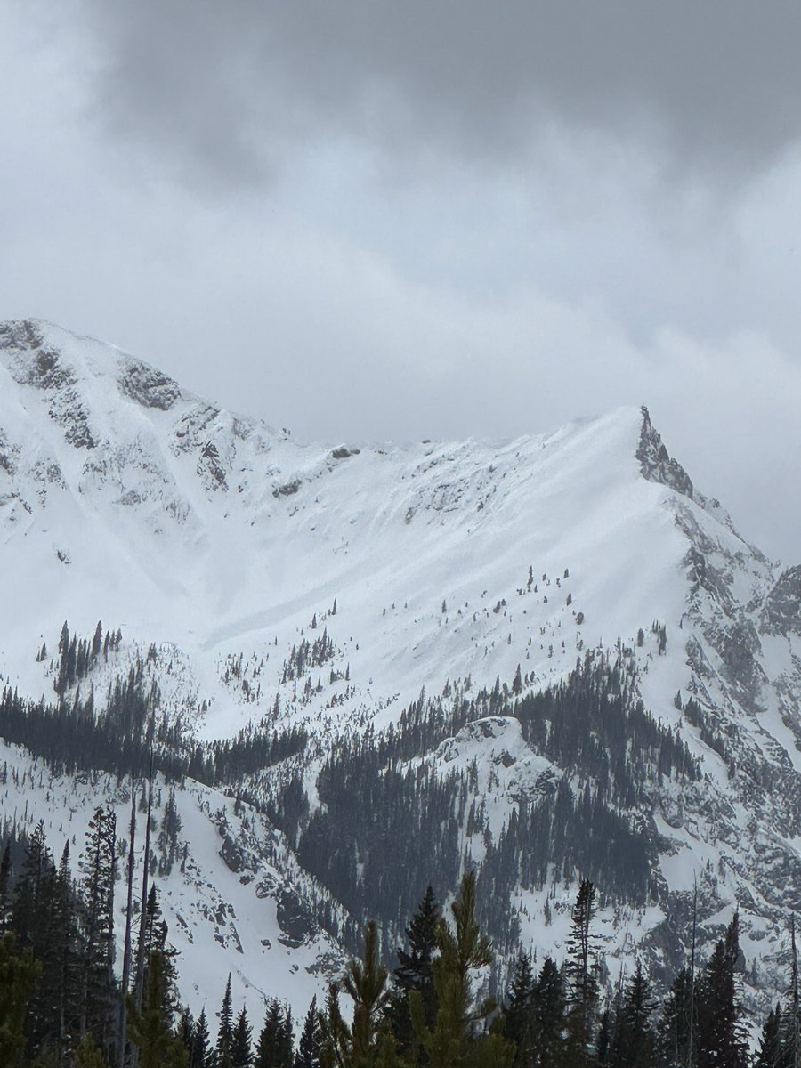 Avalanche forecast 3/25 at mtavalanche.com/forecast

Springtime weather brings several avalanche problems that will evolve in priority as the day warms. The management strategy for each is slightly different.

The danger is MODERATE.

📸Natural avalanche on the Fin near Cooke City