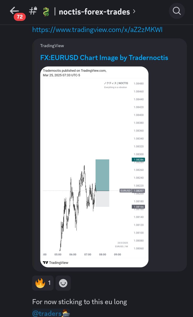Tradernoctis's tweet image. Long | 1 minute time frame | #EURUSD $EU
+2 RR