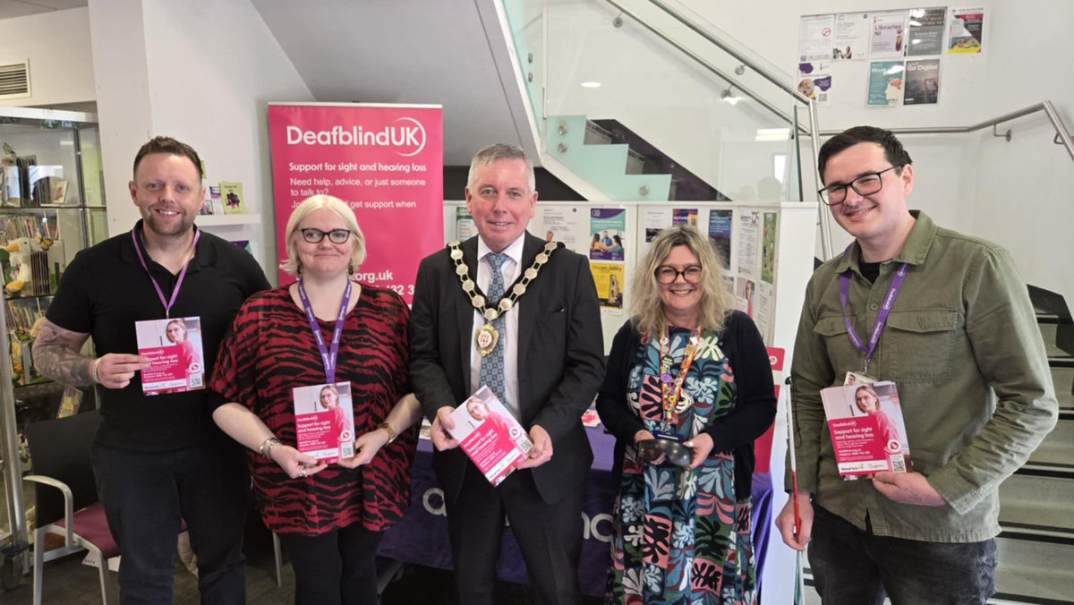 Paula Meenan (@pmeenandbni) on Twitter photo Fabulous event of our sensory information hubs in partnership with <a href="/LibrariesNI/">Libraries NI</a>. Even the mayor of <a href="/MidUlster_DC/">Mid Ulster Council</a> popped into our event in the Dungannon library <a href="/DeafblindUK/">Deafblind UK</a> <a href="/PMeenanDBNI/">Paula Meenan</a> Fabulous event of our sensory information hubs in partnership with <a href="/LibrariesNI/">Libraries NI</a>. Even the mayor of <a href="/MidUlster_DC/">Mid Ulster Council</a> popped into our event in the Dungannon library <a href="/DeafblindUK/">Deafblind UK</a> <a href="/PMeenanDBNI/">Paula Meenan</a>