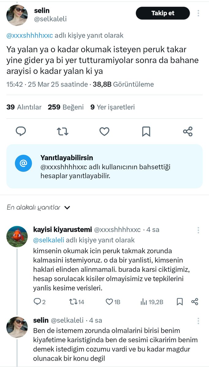 Sorsan kadın haklarını ve özgürlüğünü savunuyorum der