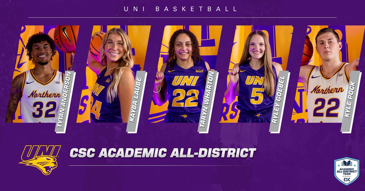 Anderson, Pock earn CSC Academic All-District honors with Anderson being named a finalist for All-American status 🍎 

📰 bit.ly/4iP1h9l

#EverLoyal #1UNI