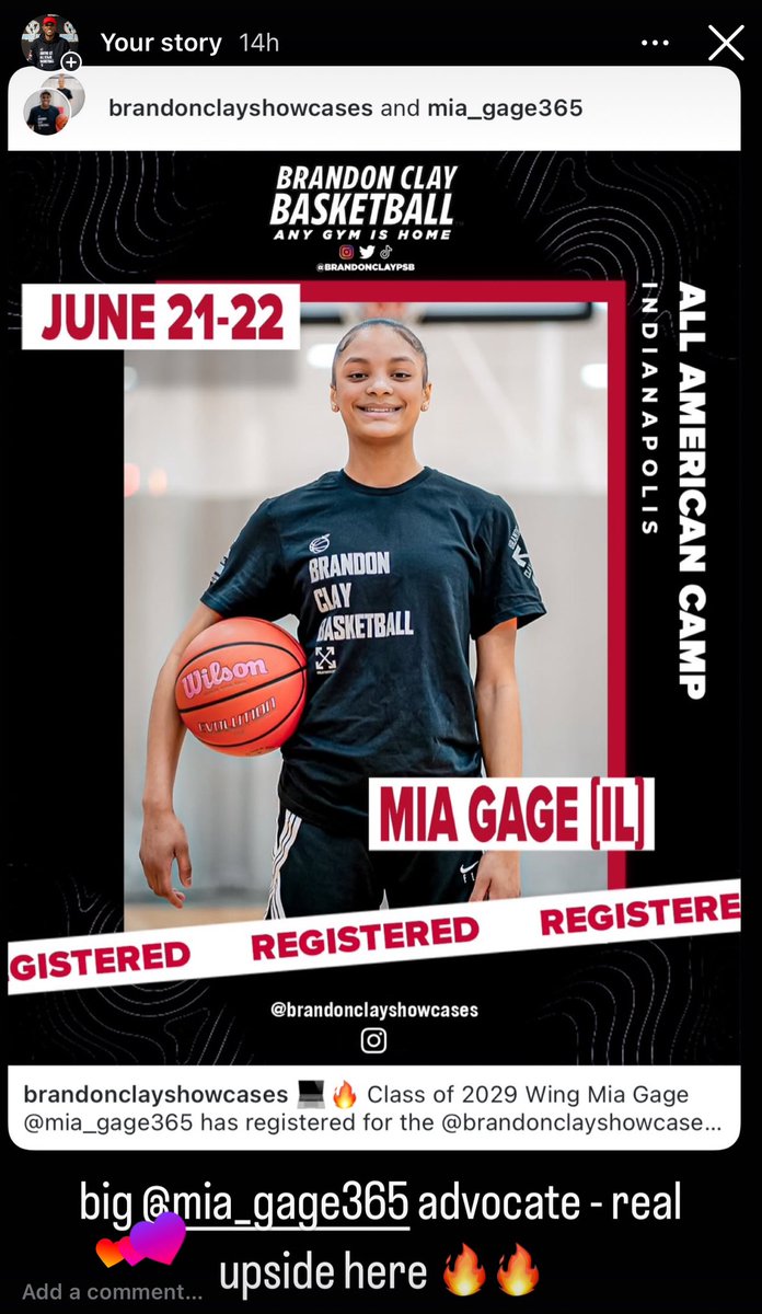 Brandon Clay Showcases (@bclayshowcases) on Twitter photo Brandon Clay All American 🇺🇸 Camp
Powered x @brandonclaypsb
“Best Evals & Brand Marketing in 🏀.”
🗓️ June 21-22
📍 Indy
‘29 Mia Gage’s graphic is on the Instagram feed.
She’ll work with Xavier Johnson. More campers post tonight.
JOIN getcookie.com/event-director… <a href="/AinsleyHughes9/">Ainsley Hughes</a> Brandon Clay All American 🇺🇸 Camp
Powered x @brandonclaypsb
“Best Evals & Brand Marketing in 🏀.”
🗓️ June 21-22
📍 Indy
‘29 Mia Gage’s graphic is on the Instagram feed.
She’ll work with Xavier Johnson. More campers post tonight.
JOIN getcookie.com/event-director… <a href="/AinsleyHughes9/">Ainsley Hughes</a>