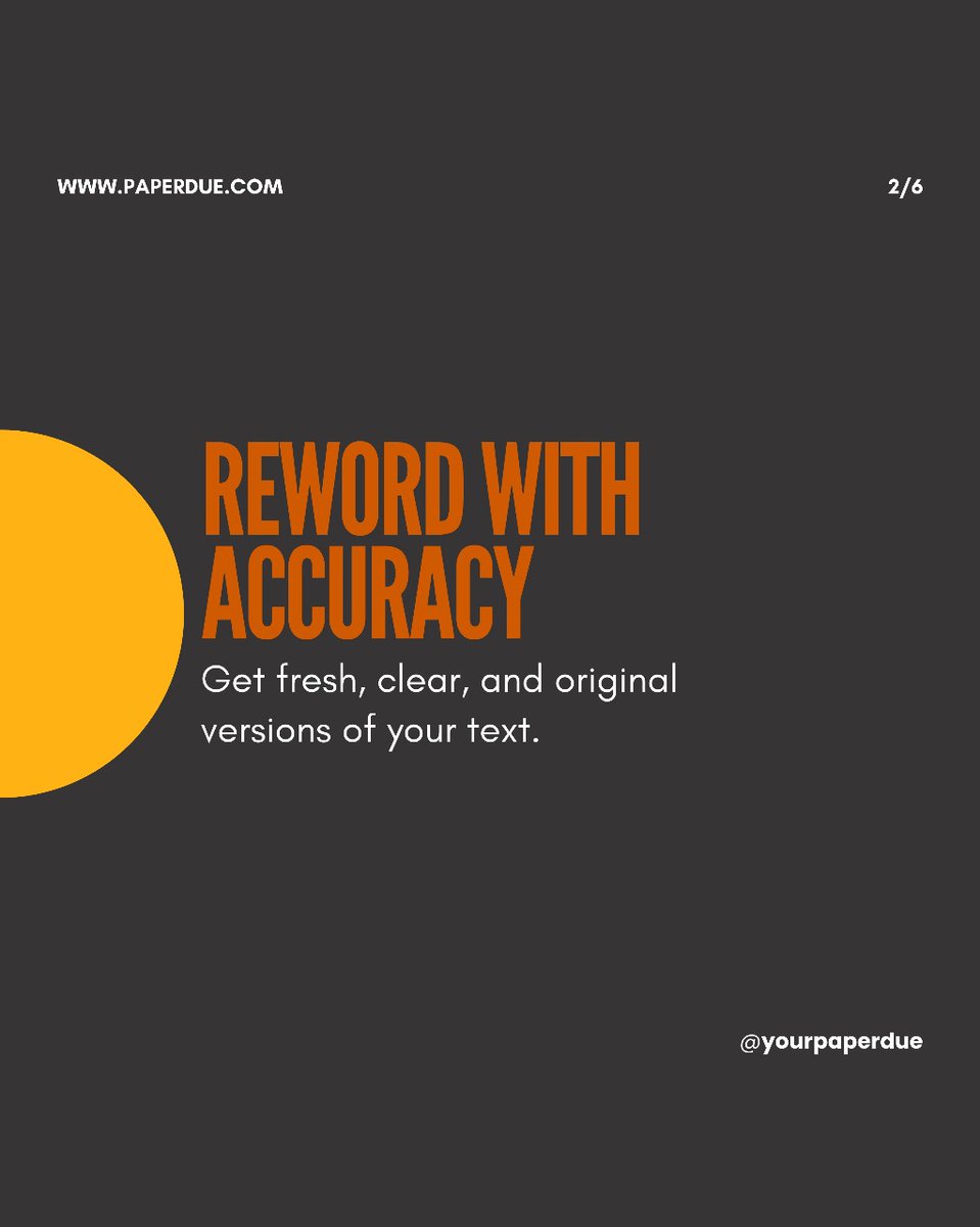 PaperDue's tweet photo. Struggling to find the right words? 📝 Our Paraphrasing Tool helps you rewrite text with clarity, originality, and precision. 

Say it smarter, say it better! 🚀 https://t.co/Vf2dL8n7yA
.
#ParaphrasingTool #BetterWriting #NoPlagiarism https://t.co/sfp1ljurqM