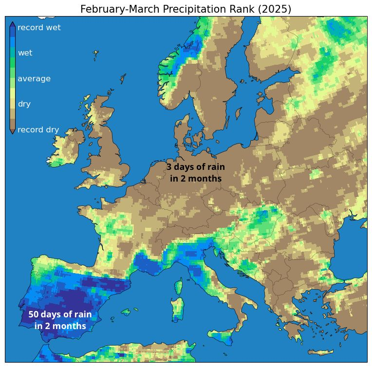 All the rain that’s fallen in Spain this month is what stopped falling in the UK, Germany, and the Nordic countries. The South is the new North!