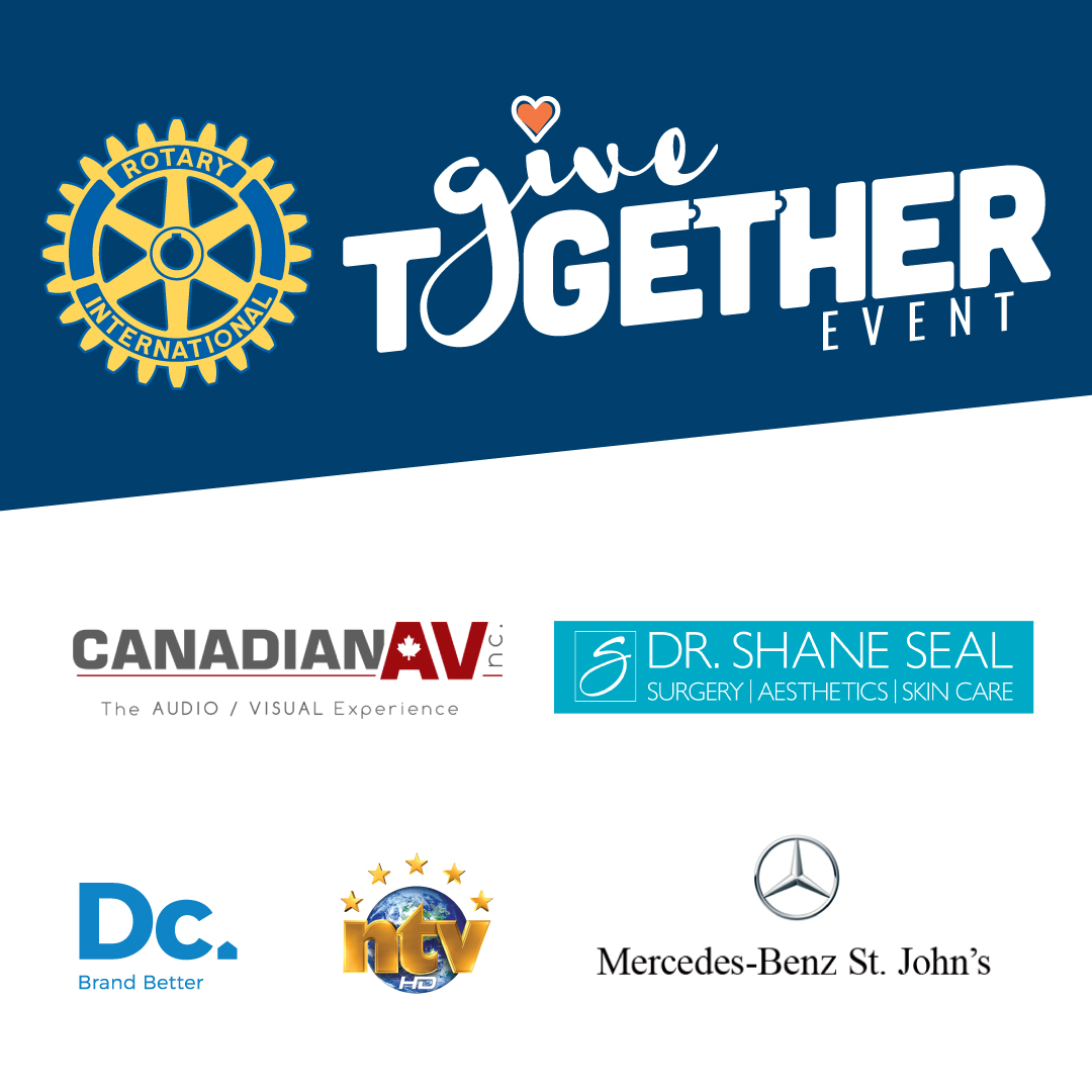 A big Rotary thank you to our "Give Together" Silver Sponsors!  Without your generosity our community initiatives could not be possible.  #canadianavinc  #DCPresents #NTVNews #mercedesbenzcdn #aestheticsinthesquare #drshaneseal