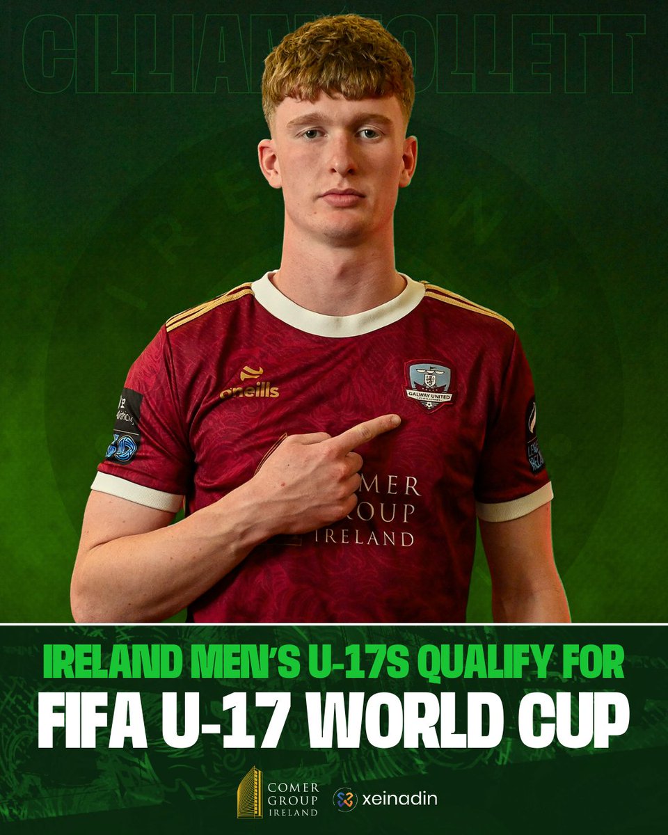 Huge congrats to Cillian Tollett and the rest of the <a href="/IrelandFootball/">Ireland Football ⚽️🇮🇪</a> MU17 squad as they have officially qualified for the 2025 FIFA U-17 World Cup in Qatar 👊🌏

#ItsATribalThing | #GUFC2025 | #UnitedAsOne