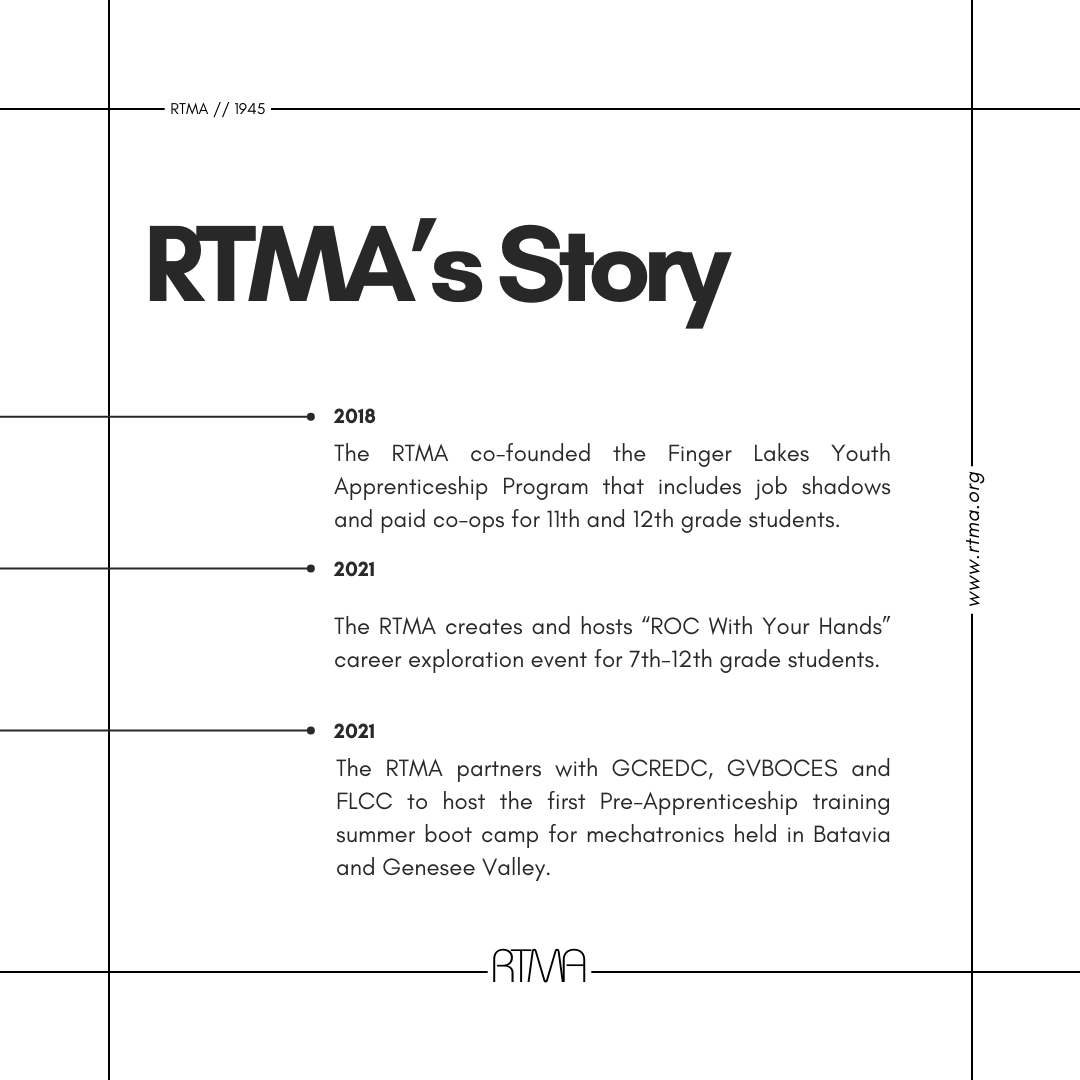 Happy 80th Anniversary to the RTMA! #RTMA #FLYAP #Apprenticeship #Manufacturing #Rochester #FingerLakesRegion