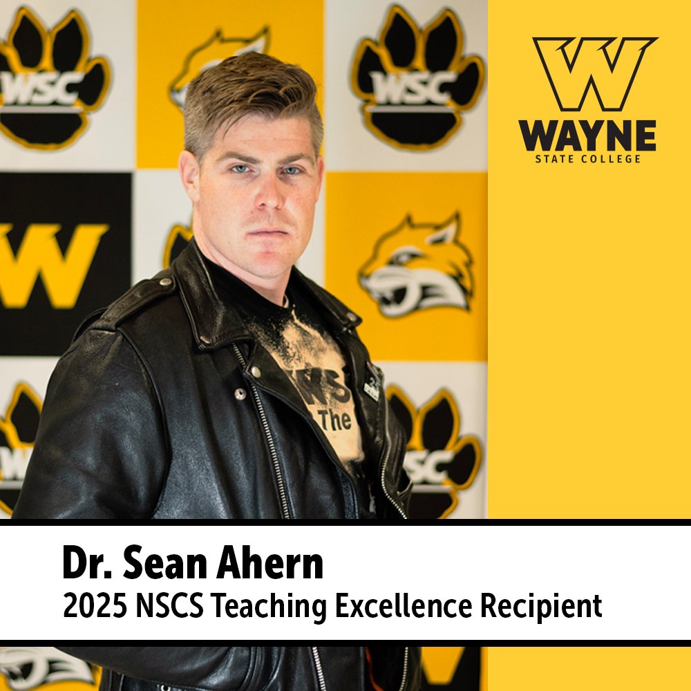 Congratulations to Dr. Sean Ahern for being named the 2025 NSCS Teaching Excellence Award recipient! His impact on <a href="/waynestcollege/">Wayne State College</a>, dedication to mass communication, and commitment to dynamic learning are truly inspiring. Join us in celebrating this well-deserved honor!
