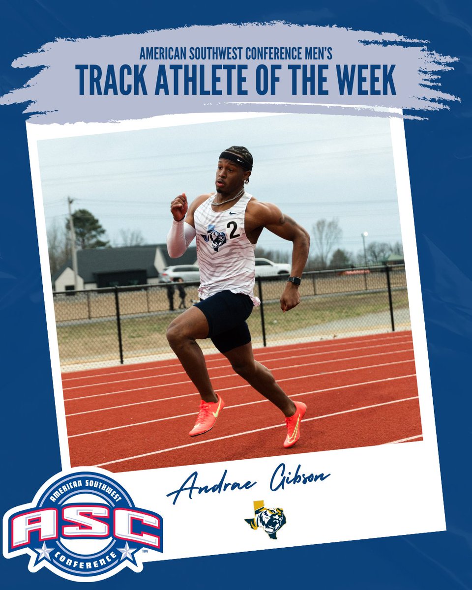 American Southwest (@asc_sports) on Twitter photo Men's Track Athlete of the Week
⭐Andrae Gibson⭐
Read more: ascsports.org/news/2025/3/25…
#ascsports #asctf #d3tf | <a href="/GoETBUTigers/">ETBU Athletics</a> Men's Track Athlete of the Week
⭐Andrae Gibson⭐
Read more: ascsports.org/news/2025/3/25…
#ascsports #asctf #d3tf | <a href="/GoETBUTigers/">ETBU Athletics</a>