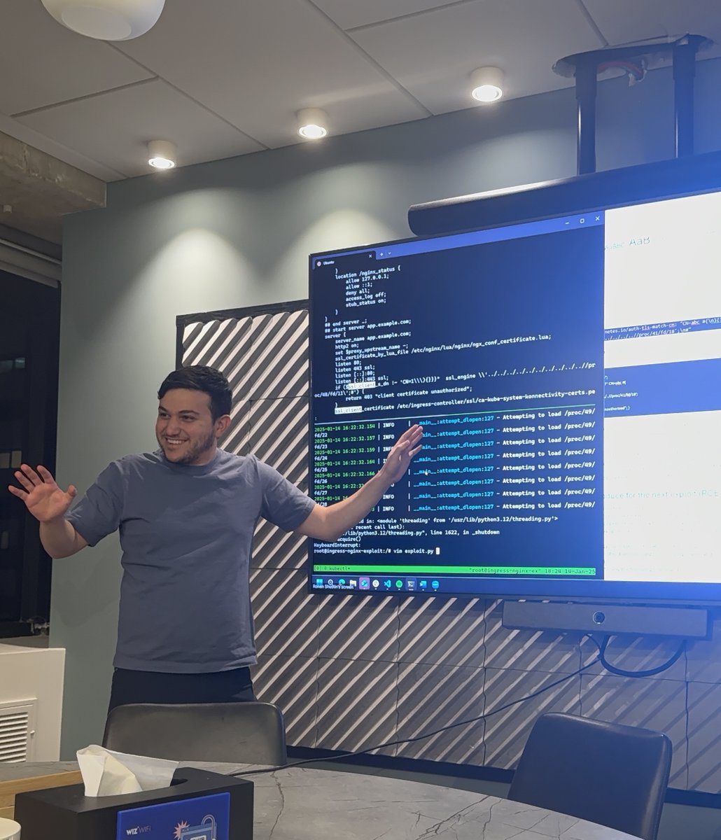 Check out #IngressNightmare, one of the coolest exploit chains I had the chance to work on ☸️👇

(📸 Behind the scenes: Brainstorming how to bypass the latest fix &amp; finding CVE-2025-1097)