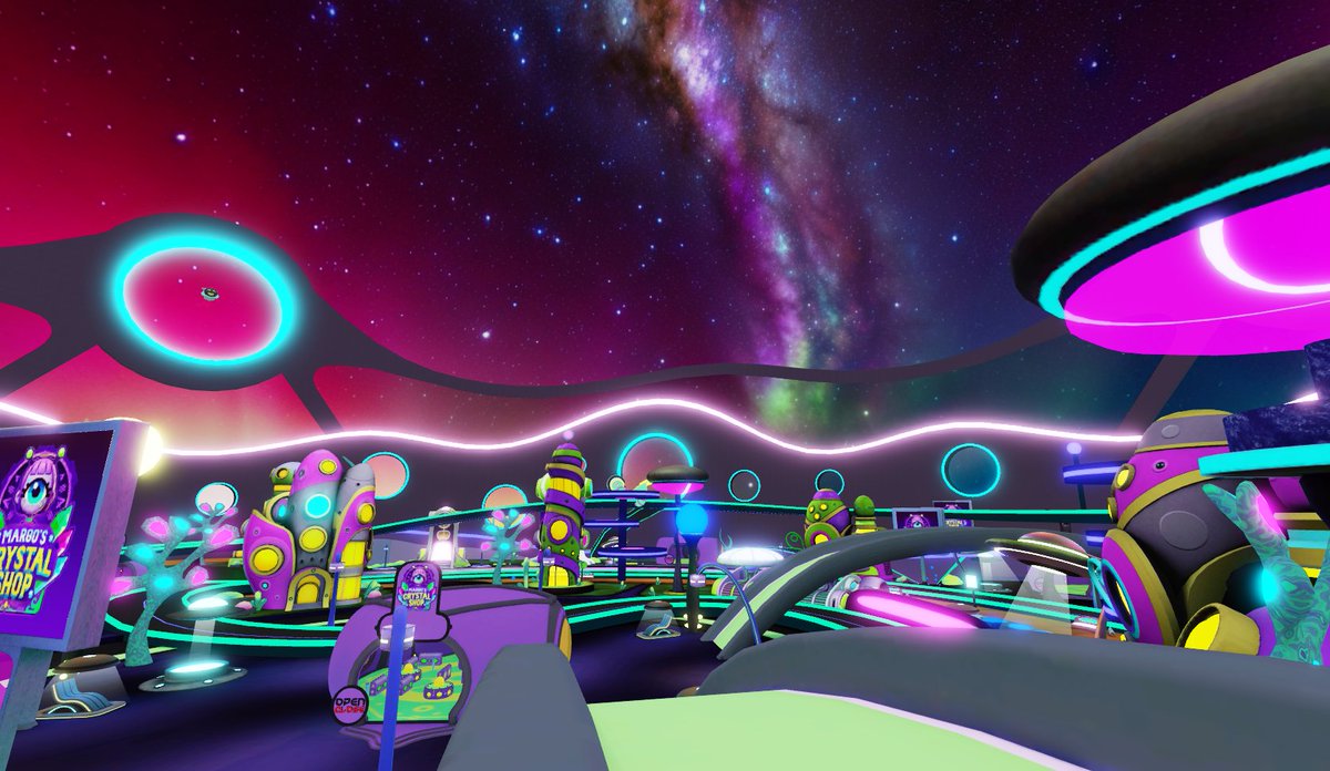 What's more inspiring than the distant stars in the sky? CRYSTALS! 

Fly on by to Margo's Crystal Shop to soothe your species needs. We've got crystals for everyone!🛸

Stop on by and check it out 👇
roblox.com/games/95606177…
#Roblox