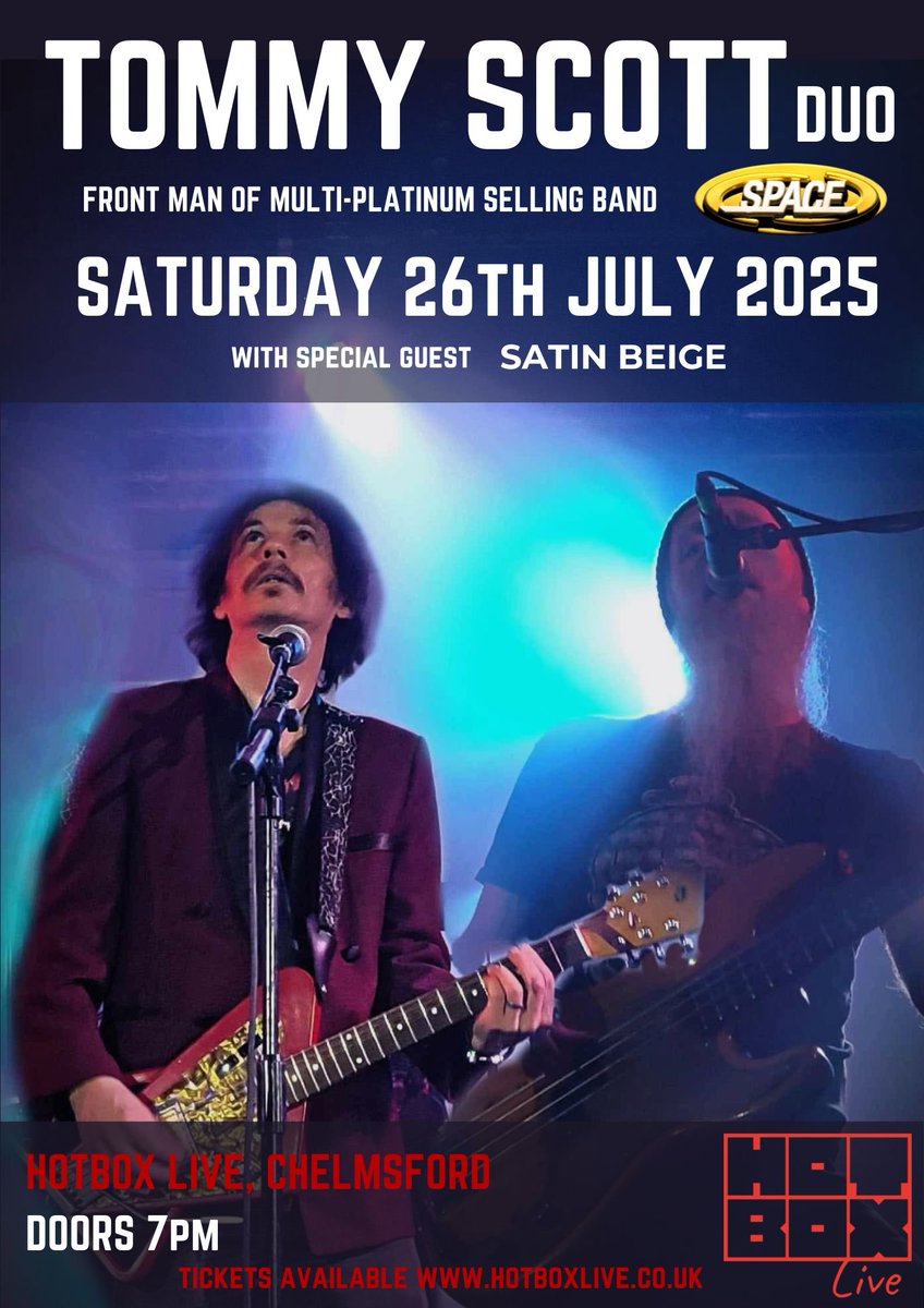 Tommy Scott (@spacetommyscott) on Twitter photo #ANNOUNCEMENT
Saturday 26th July 2025
#HotBoxLiveEvents
#Chelmsford
Plus Special Guest
<a href="/MissSatinBeige/">Satin Beige</a>
Tickets Available
dice.fm/event/6dvap2-t… #ANNOUNCEMENT
Saturday 26th July 2025
#HotBoxLiveEvents
#Chelmsford
Plus Special Guest
<a href="/MissSatinBeige/">Satin Beige</a>
Tickets Available
dice.fm/event/6dvap2-t…