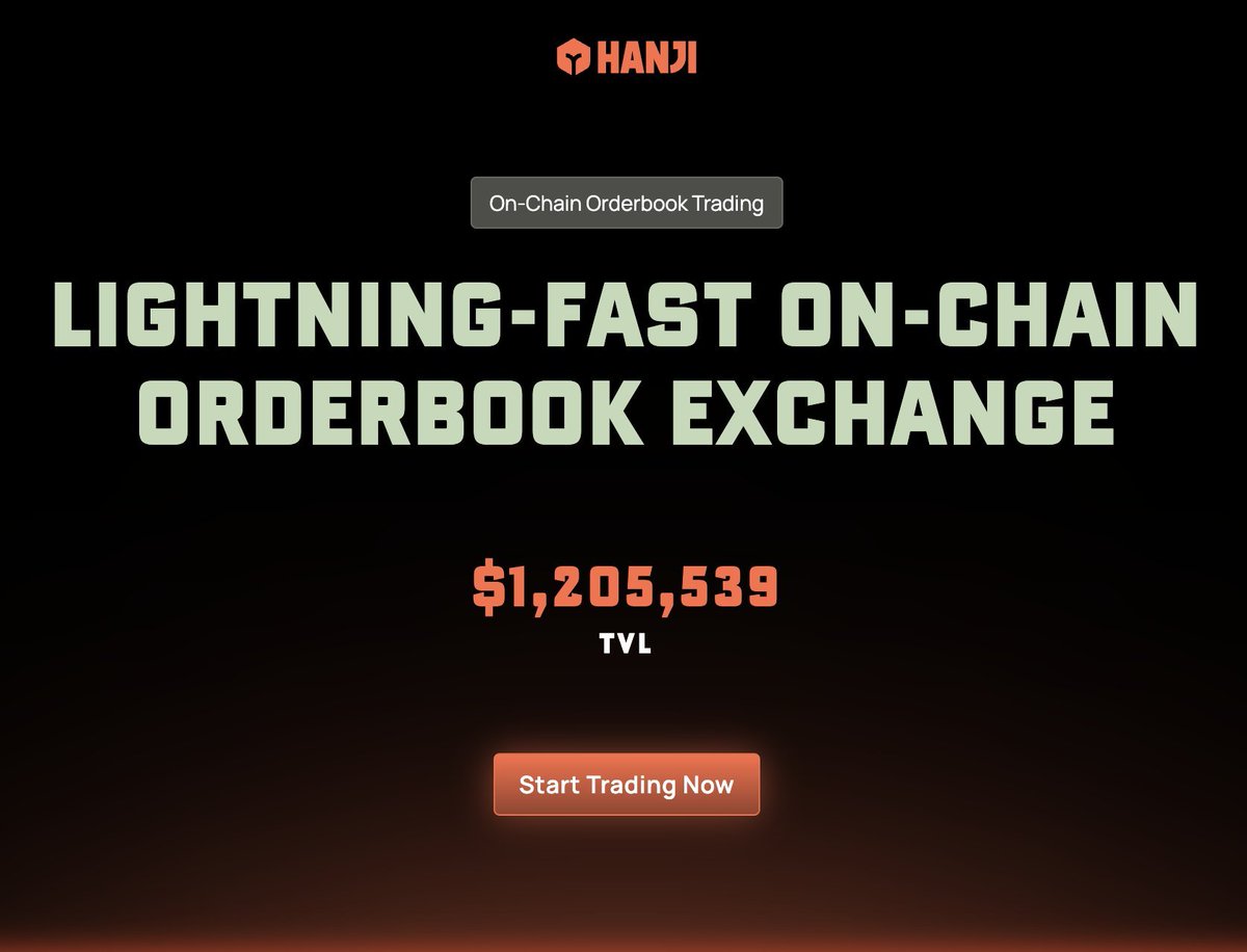 etherlink's tweet image. The wait is finally over, @HanjiProtocol is live on Etherlink 🔥

A lightning-fast on-chain orderbook exchange ⚡️

The thinnest spread possible for trading $XTZ anywhere at 0.0871% 🤯

Pairs include: $WBTC/$USDC,  $XTZ/$USDC &amp;amp; $WETH/$USDC

Start trading today👇…