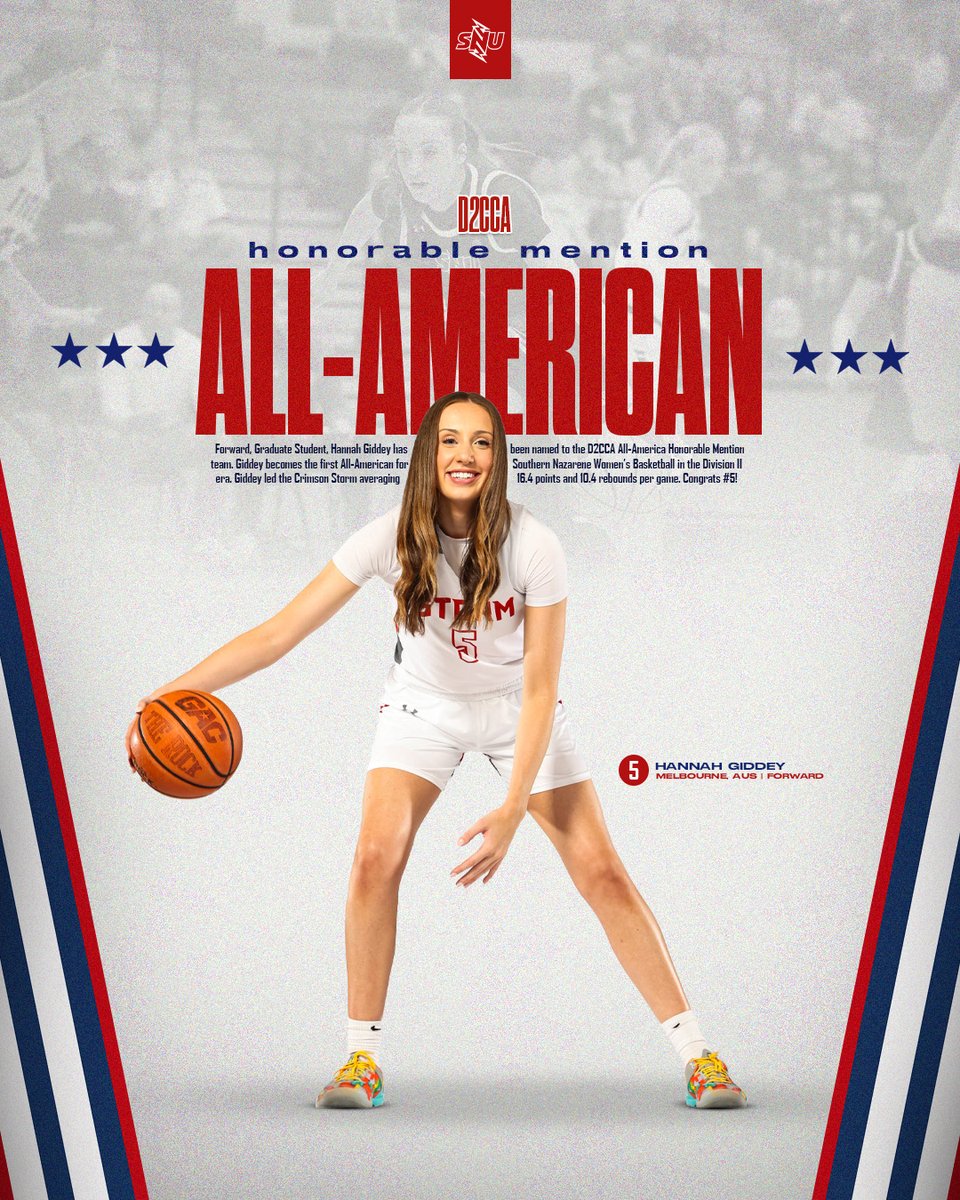 SNU Athletics (@snuathletics) on Twitter photo ๐๐ฎ๐ซ ๐๐ฎ๐ฌ๐ฌ๐ข๐ ๐๐ฌ ๐๐ง ๐๐ฅ๐ฅ-๐๐ฆ๐๐ซ๐ข๐๐๐ง ๐คฉ
Hannah Giddey picks up ๐๐๐๐๐ ๐๐ฅ๐ฅ-๐๐ฆ๐๐ซ๐ข๐๐ ๐๐จ๐ง๐จ๐ซ๐๐๐ฅ๐ ๐๐๐ง๐ญ๐ข๐จ๐ง honors after a standout final season with the Crimson Storm!
From All Of Us, ๐๐จ๐ง๐ ๐ซ๐๐ญ๐ฌ ๐!
#BoltsUpโก๏ธ| <a href="/SNUwbb/">SNU Women's Basketball</a> ๐๐ฎ๐ซ ๐๐ฎ๐ฌ๐ฌ๐ข๐ ๐๐ฌ ๐๐ง ๐๐ฅ๐ฅ-๐๐ฆ๐๐ซ๐ข๐๐๐ง ๐คฉ
Hannah Giddey picks up ๐๐๐๐๐ ๐๐ฅ๐ฅ-๐๐ฆ๐๐ซ๐ข๐๐ ๐๐จ๐ง๐จ๐ซ๐๐๐ฅ๐ ๐๐๐ง๐ญ๐ข๐จ๐ง honors after a standout final season with the Crimson Storm!
From All Of Us, ๐๐จ๐ง๐ ๐ซ๐๐ญ๐ฌ ๐!
#BoltsUpโก๏ธ| <a href="/SNUwbb/">SNU Women's Basketball</a>