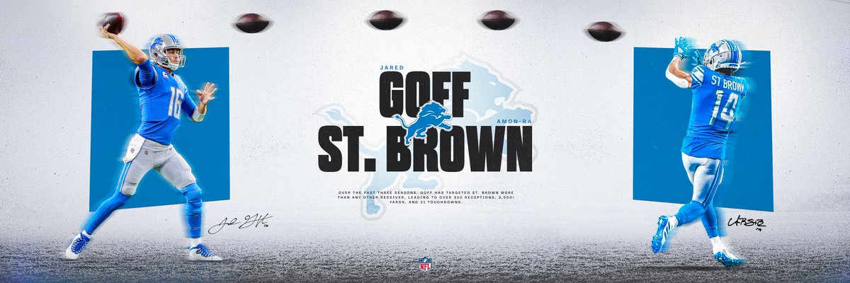 Goff ➡️ St. Brown 

A little design practice and missing the <a href="/Lions/">Detroit Lions</a>

#SportsDesign #SMSports #GraphicDesign