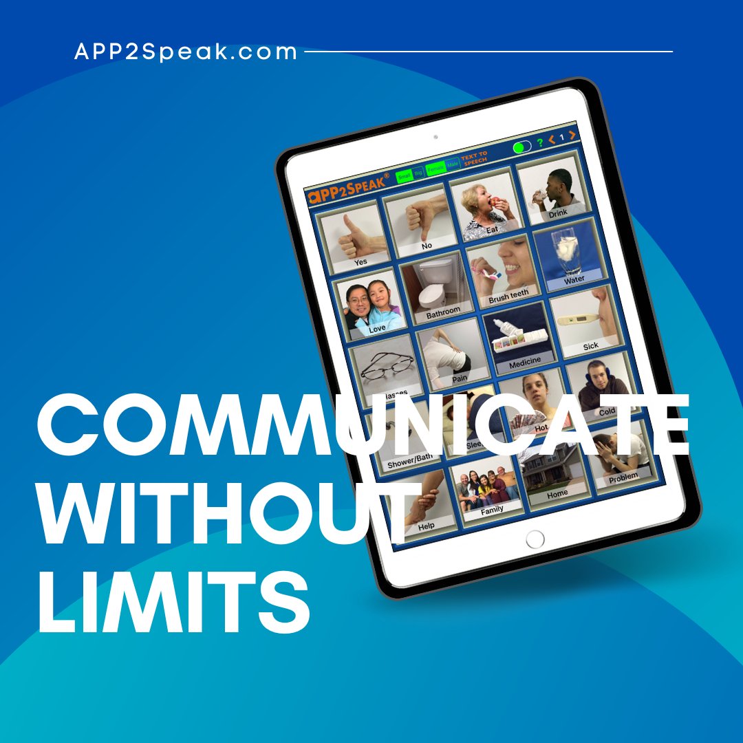 APP2Speak's tweet photo. Imagine not being able to express your thoughts, needs, or emotions. For many, this is a daily challenge—until they find APP2Speak!
APP2Speak is your voice when you need it most.

#APP2Speak #AAC #SpeechAccessibility #EveryoneDeservesAVoice #CommunicationForAll https://t.co/pO6jH6Yav6
