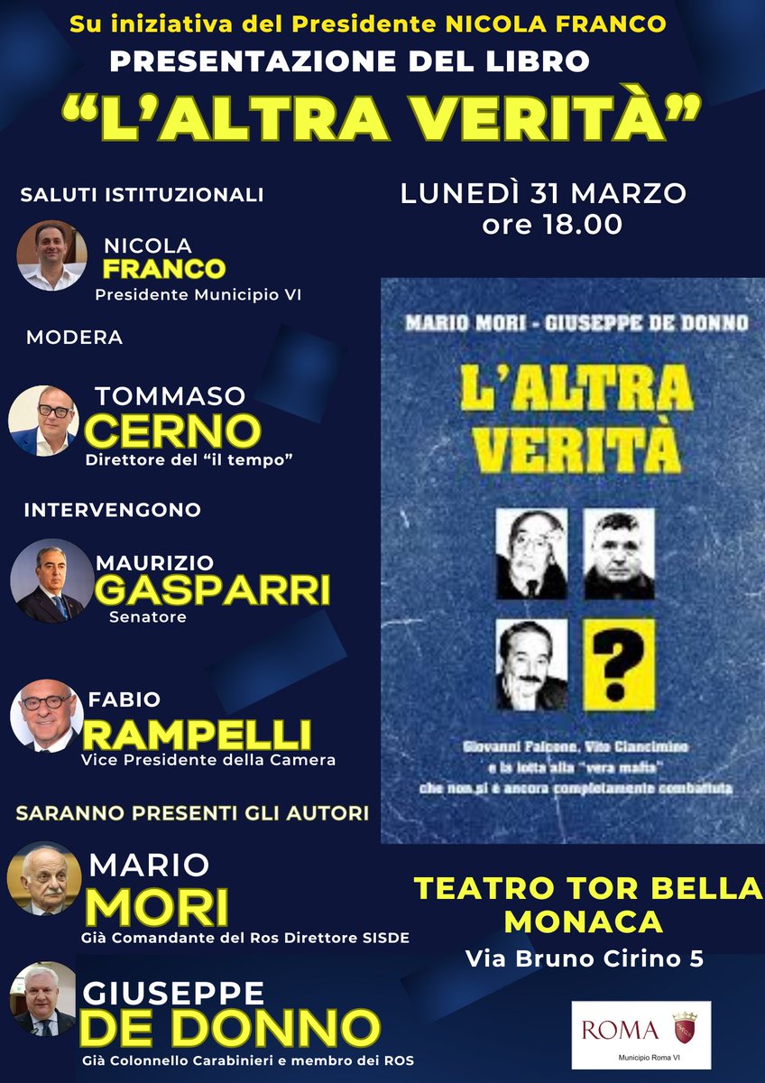 31 Marzo 2025
Municipio Roma VI delle Torri 
Teatro Tor Bella Monaca