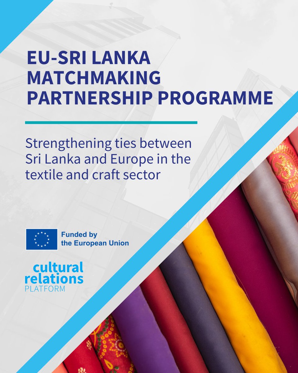 Cultural Relations Platform (@cultextrel) on Twitter photo 😀Big thank you to all who made the 1st phase of the EU-Sri Lanka Matchmaking Partnership Programme a success!
During the visit, participants attended workshops, visited local design studios & explored the potential for further collaboration. Stay tuned!
<a href="/EU_in_Sri_Lanka/">EU in Sri Lanka</a> #crafts 😀Big thank you to all who made the 1st phase of the EU-Sri Lanka Matchmaking Partnership Programme a success!
During the visit, participants attended workshops, visited local design studios & explored the potential for further collaboration. Stay tuned!
<a href="/EU_in_Sri_Lanka/">EU in Sri Lanka</a> #crafts