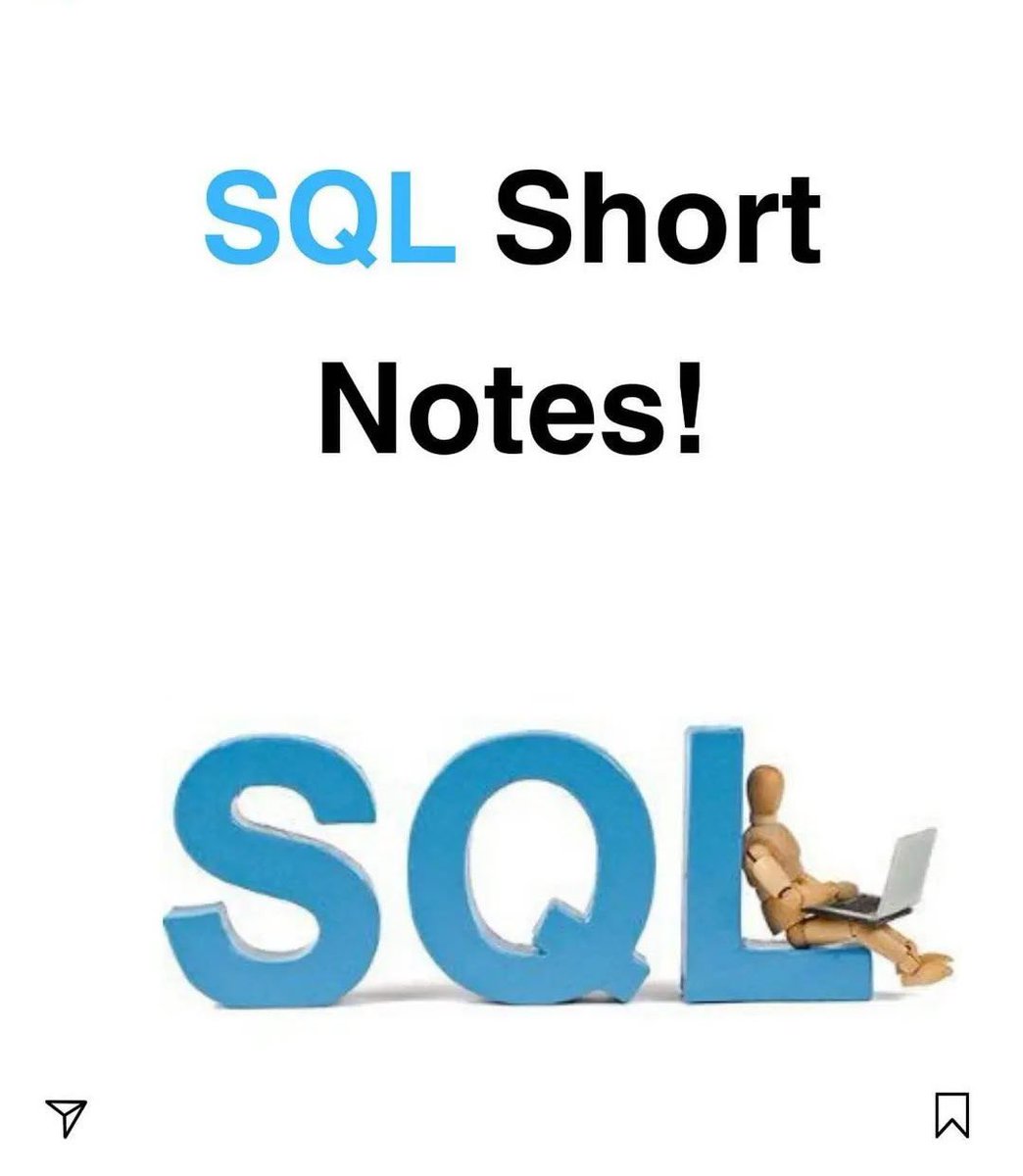 iam_Uchenna's tweet image. 📖  SQL Short Notes 📝 Beginner To Advance