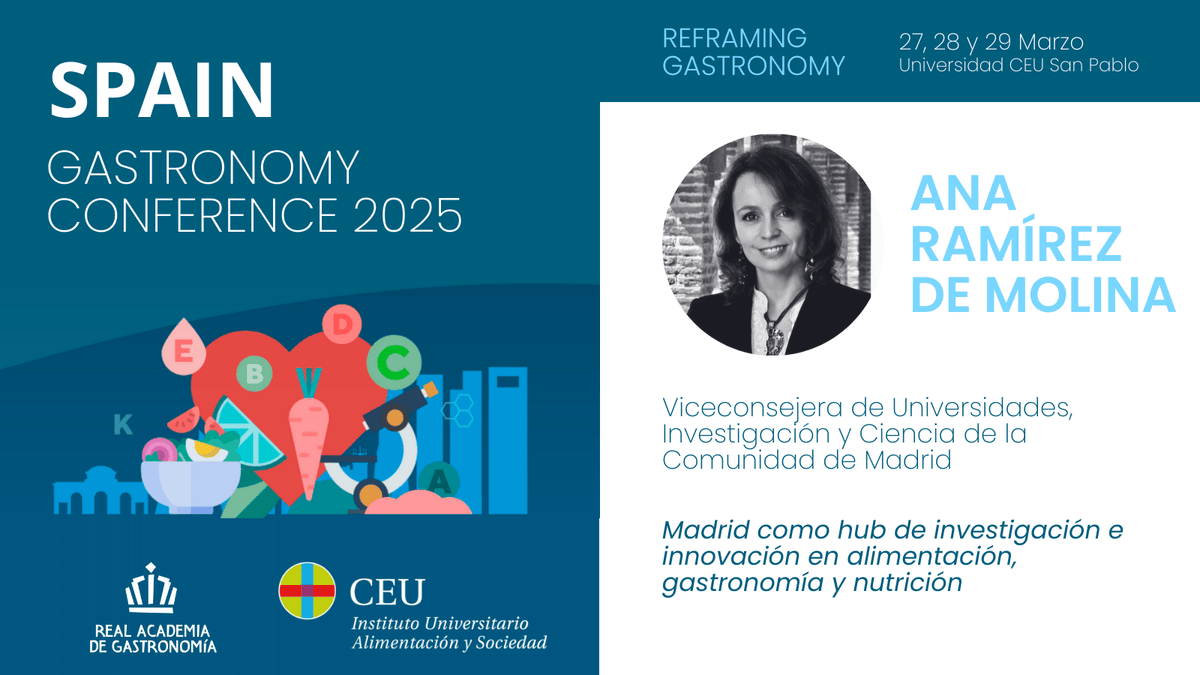 Ana Ramírez de Molina es doctora en Bioquímica y Biología Molecular y ha desarrollado su carrera científica en el estudio de la relación entre metabolismo, nutrición y cáncer.

Exdirectora de IMDEA Alimentación, será la encargada de la ponencia de clausura de #SGC25