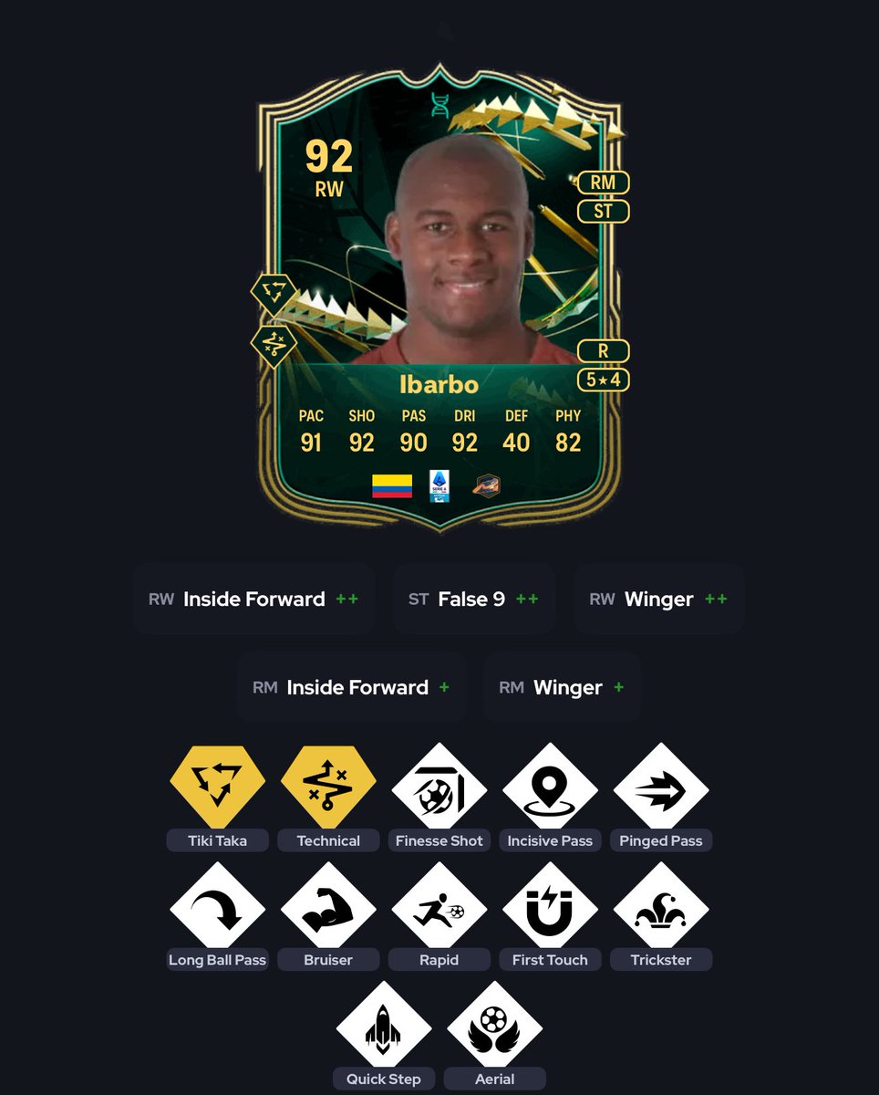 One of the best cards in the game his speed boost is insane and is tough to take off the ball, a must do evo right here 🇨🇴
