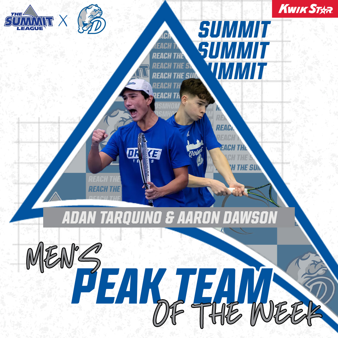 TheSummitLeague's tweet photo. 🎾 #𝐒𝐮𝐦𝐦𝐢𝐭𝐓𝐄𝐍 𝐏𝐞𝐚𝐤 𝐏𝐞𝐫𝐟𝐨𝐫𝐦𝐞𝐫𝐬 𝐨𝐟 𝐭𝐡𝐞 𝐖𝐞𝐞𝐤 🎾

Congrats to @Drake_MTEN, @OmahaWTEN, &amp; @SDCoyotesTennis on snagging this week's @KwikTrip #SummitTEN weekly awards 👏
 
📰 » https://t.co/8aniOieR7W

#ReachTheSummit https://t.co/6bWwrlG52O