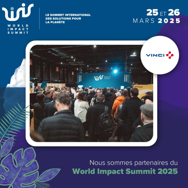 #VINCI est partenaire majeur du #WorldImpactSummit à Bordeaux. 
RDV sur le stand CA4 pour découvrir les solutions du Groupe pour réduire ses émissions directes et indirectes, optimiser les ressources grâce à l’économie circulaire et préserver les milieux naturels !
#WIS2025 #WIS