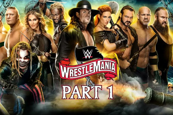 wrestle_hist's tweet photo. 3/25/2020  

The WrestleMania XXXVI: Night 1 poster.

#WWE #WrestleManiaXXXVI #Undertaker #BeckyLynch #KofiKingston #DrewMcIntyre #Natalya #Goldberg #TheFiend #BrayWyatt #BraunStrowman #BrockLesnar #WWEPerformanceCenter #Orlando #Florida https://t.co/IRixkivYXA