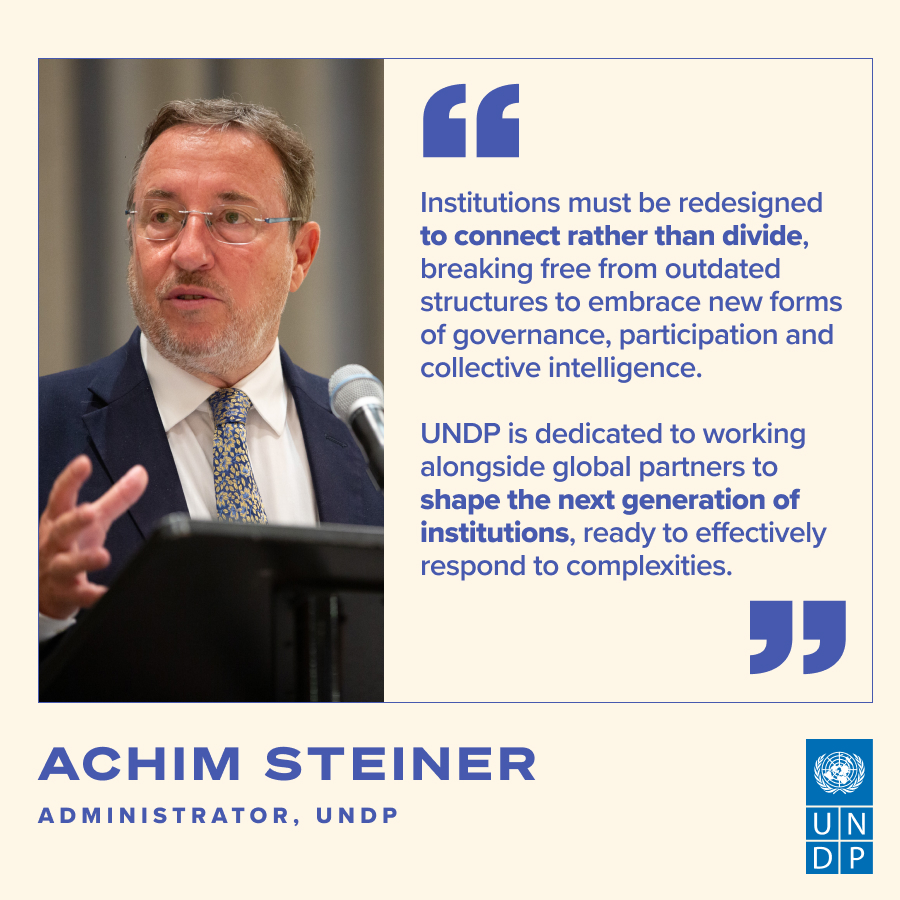 We help countries design, test &amp; scale institutions that are not only resilient but visionary–fit for today’s complexities &amp; tomorrow’s challenges.

As #IID2025 continues, learn how we're working w/ partners to shape the next generation of institutions: go.undp.org/38H