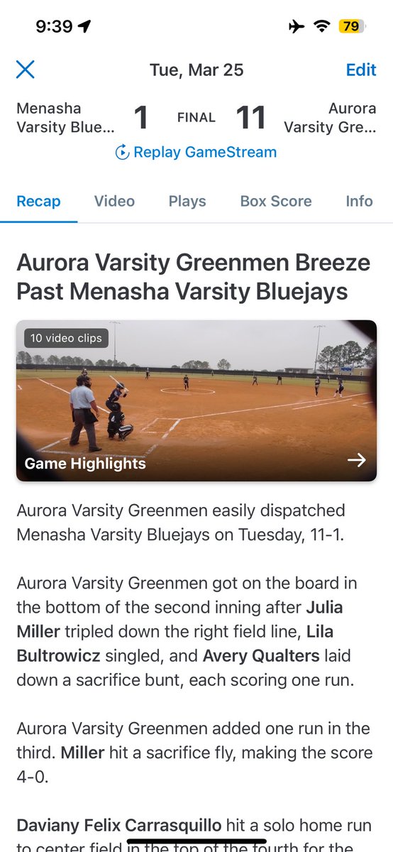 Aurora Softball tweet media