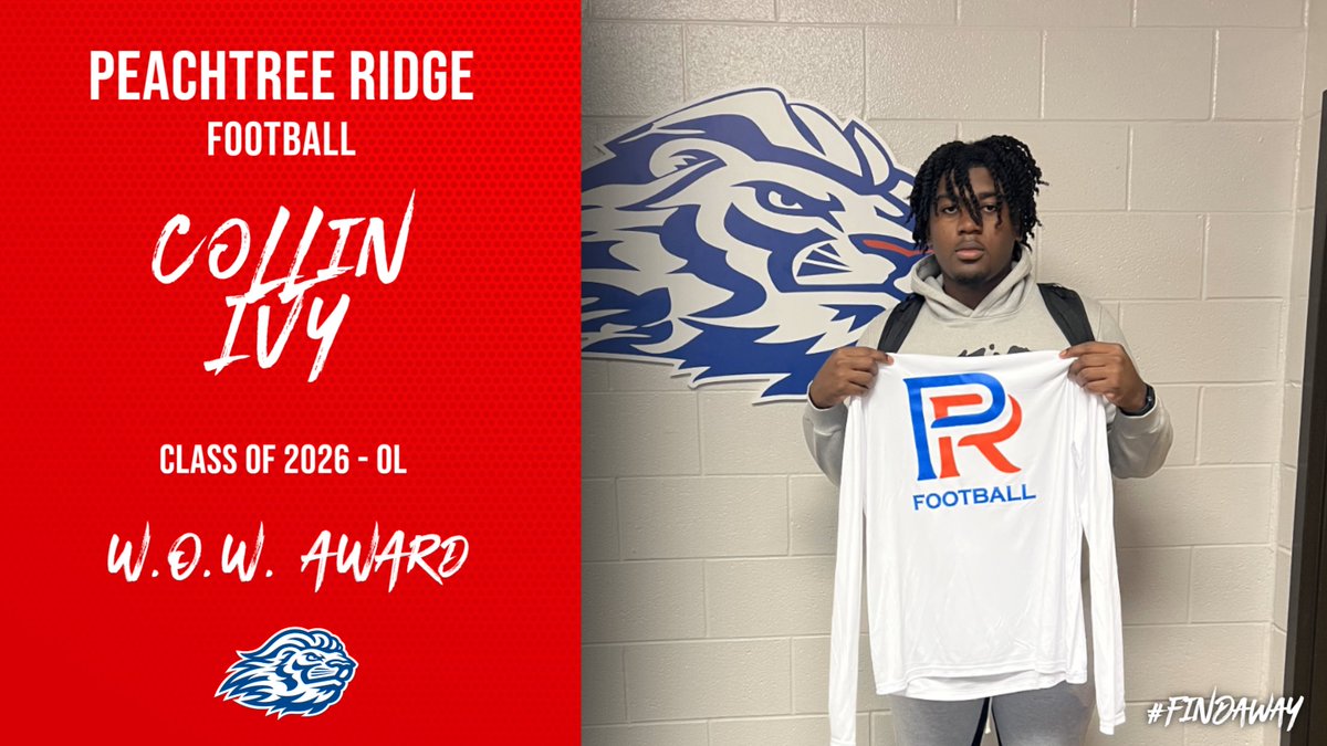 Peachtree Ridge Football (@ptrfootball) on Twitter photo 🚨🚨 HUGE Shout Out to <a href="/Collinivy2/">Collin ivy</a> for being the W.O.W. winner in the Weight Room!!! #WOWAward #TTA 🚨🚨 HUGE Shout Out to <a href="/Collinivy2/">Collin ivy</a> for being the W.O.W. winner in the Weight Room!!! #WOWAward #TTA