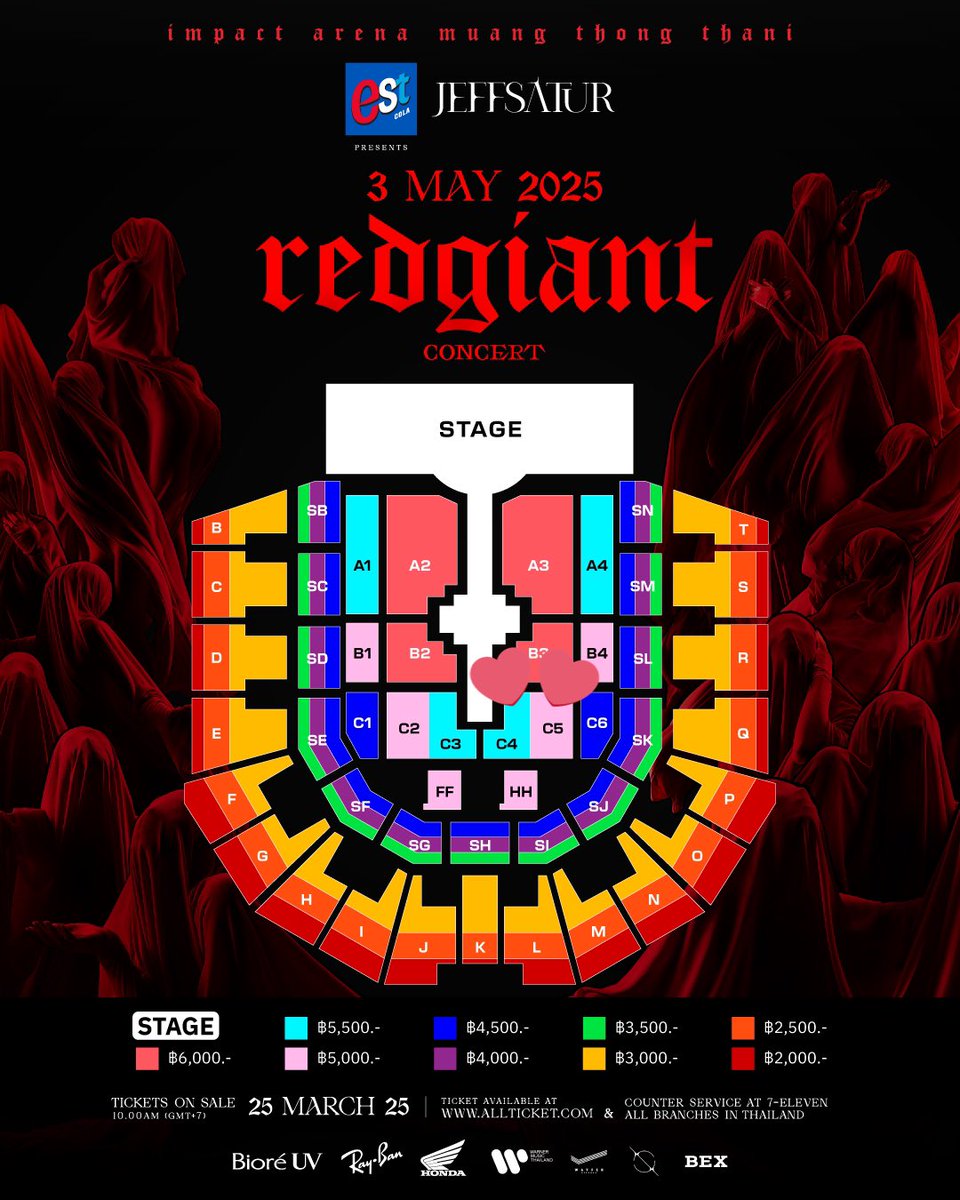 📌WTS/ปล่อยบัตร
Jeff Satur Red Giant concert

C5 5,000฿
(ลดราคาได้ค่ะ)

ขายเพราะกด6,000ได้เองแล้ว🥹
พาเข้าคอนได้ นัดเจอได้ค่าา

#JeffSatur
#JeffSaturRedGiantConcert
#StudioOnSaturn
#WayferRecords
#WarnerMusicThailand