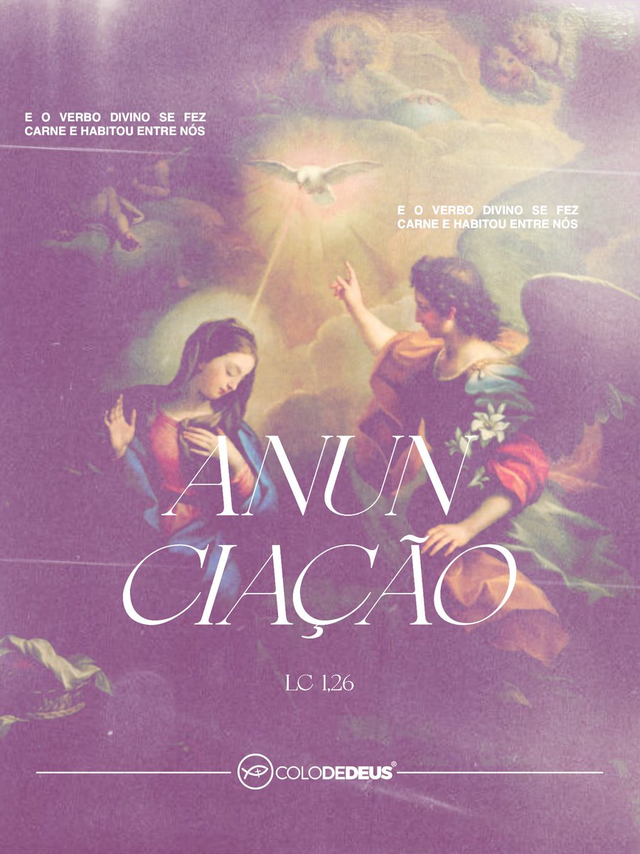 colodedeus's tweet photo. A Colo de Deus também vive esse momento com muita alegria, celebramos o nosso mistério cristológico: Lucas 1, 26 ✨
O sim da Virgem Maria trouxe Cristo para o mundo e pra @colodedeus, e por isso, somos chamados a gestar uma humanidade cheia de Pentecostes 🔥
#colodedeus https://t.co/C4pvHq0gFz