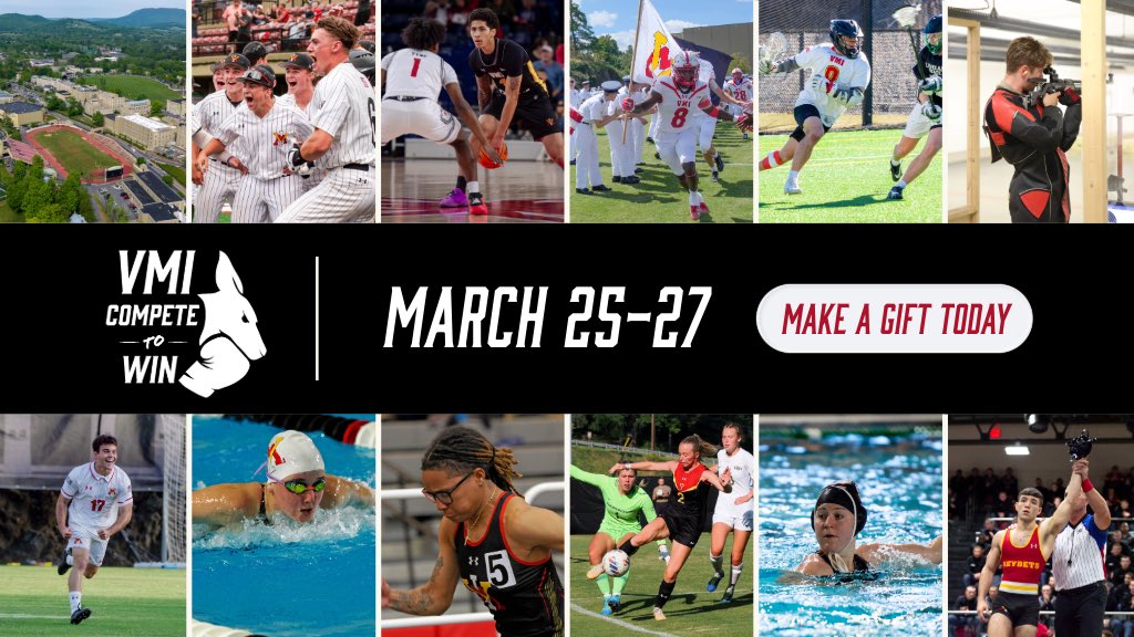 Our annual Compete to Win crowdfunding campaign starts today‼️ Please consider making a gift to one (or all!) of our 16 athletic teams and our Value Makes Impact fund that will help support our greatest needs!

🔗: vmi.imodules.com/s/1752/dg21/ho…

#RahVaMil | #ValueMakesImpact