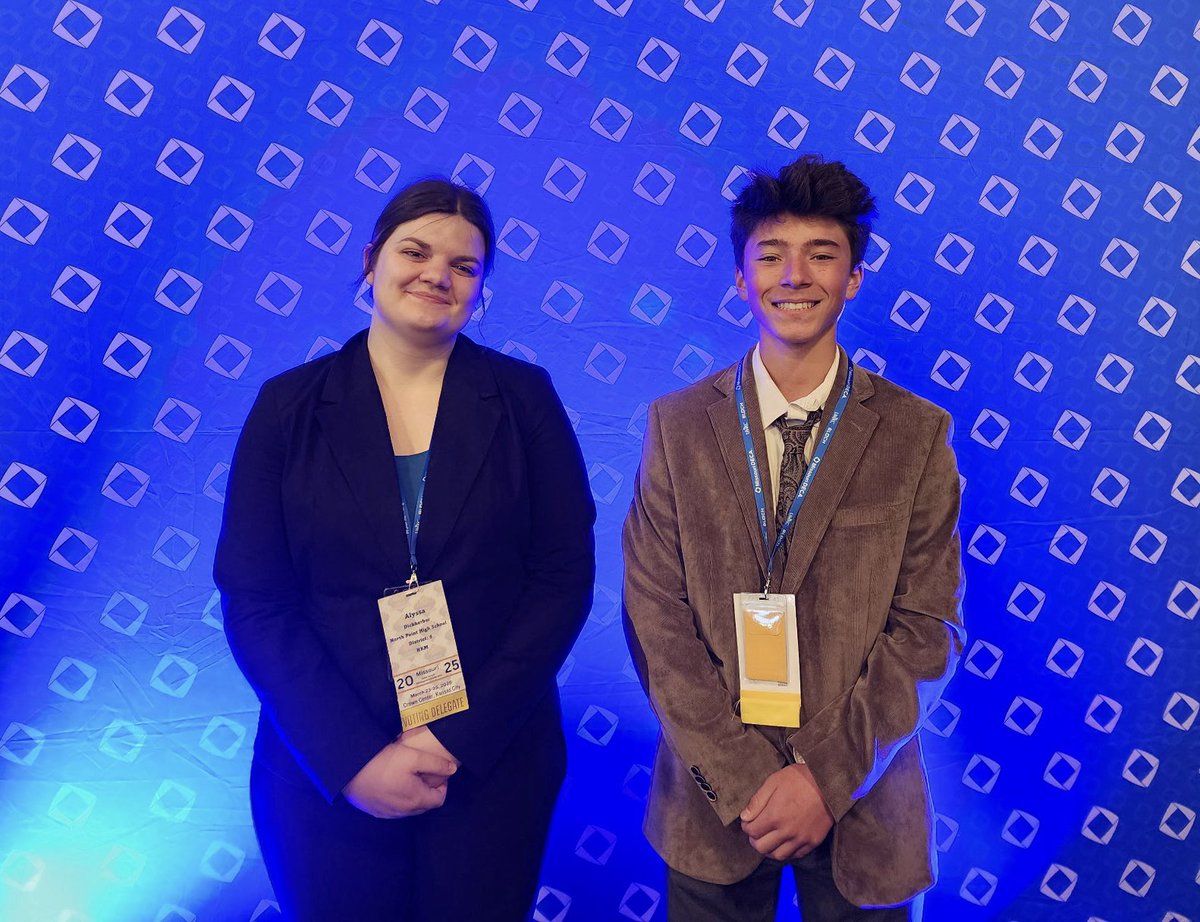 NPGrizBusiness's tweet image. Getting ready for DECA Awards!  Good Luck Ezra and Alyssa! #wearenorthpoint #modeca 🧡💙