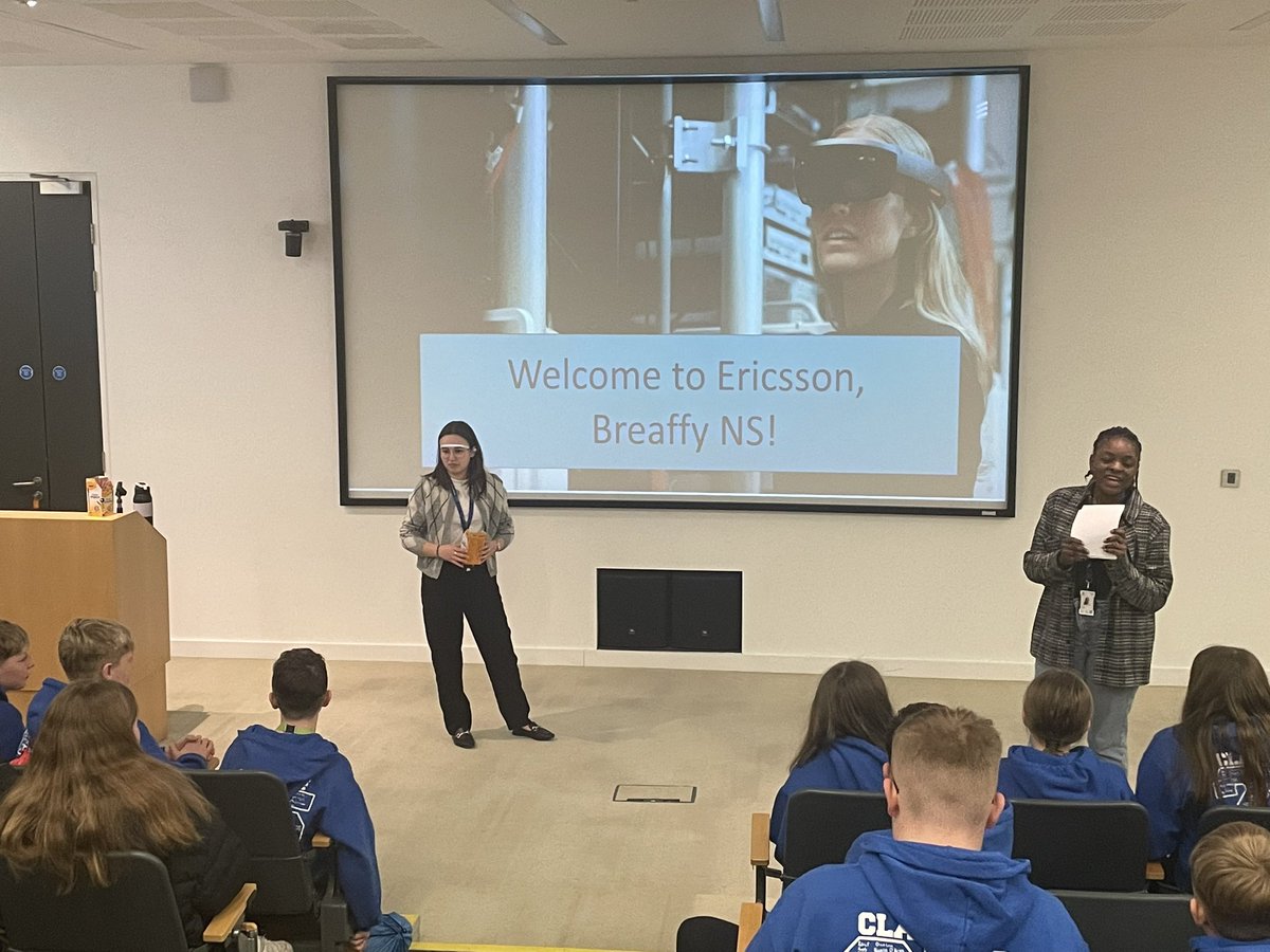 BreaffyNS's tweet photo. Thanks to our former student Eimear O’Brien, Fatma Rhazia & the #Infuse team @ericsson campus Athlone. 6th class had a fantastic site visit. #stem #scratch #microbits #cybersafety
@EngineerIreland @OideTechinEd @CuriousMindSTEM https://t.co/NJ6zvcUypL