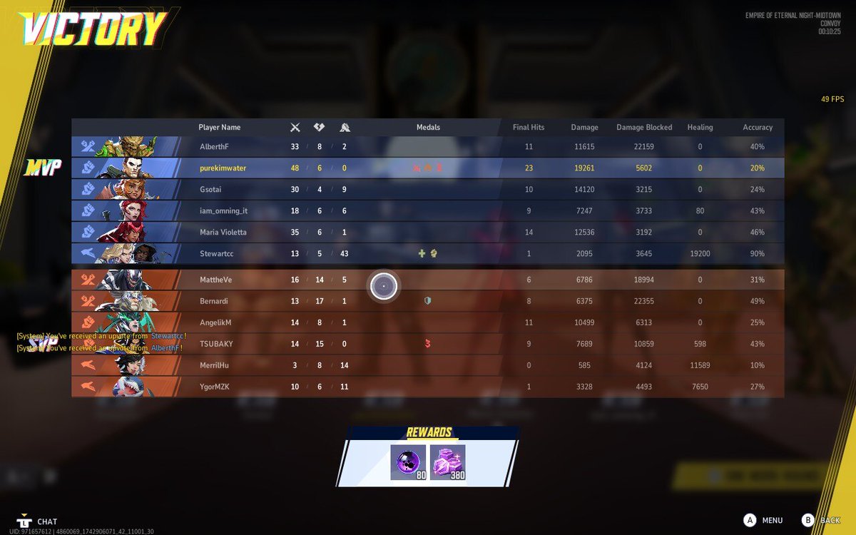 Got MVP with 48 in #MarvelRivals 
... Using a #SteamDeck :D