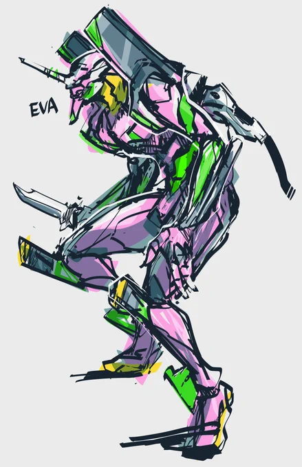 #上手いとか下手とかそういうのは関係なく自分が気に入っている絵 こういうザクザクした絵もっと描かないと 