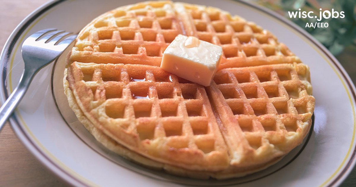 wiscjobs's tweet image. It’s #InternationalWaffleDay! If you want a #FoodServiceJob the Dept of Corrections is hiring a #FoodServiceLeader at #WaupunWI Correctional Inst to manage prep, cooking &amp;amp; serving of meals. $23.24/hr +benefits. Apply by 3/30. #WIjobs #govjobs #Waffles ow.ly/UGL550VnEpa