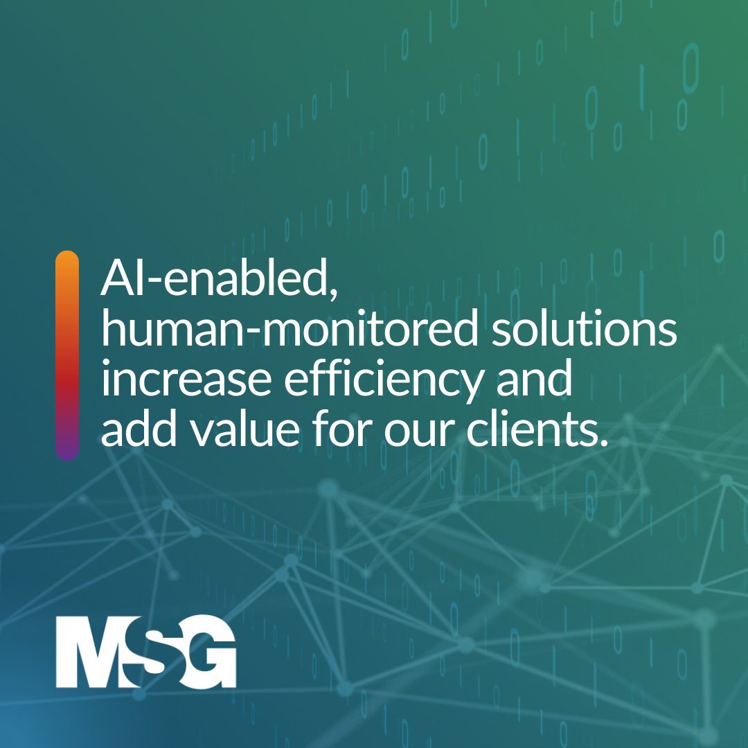MSG is using AI-enabled solutions to help our clients to monitor digital and traditional media coverage and to maximize project efficiencies and remove redundancies. How are you using AI to improve your day-to-day?

#AI #Efficiency