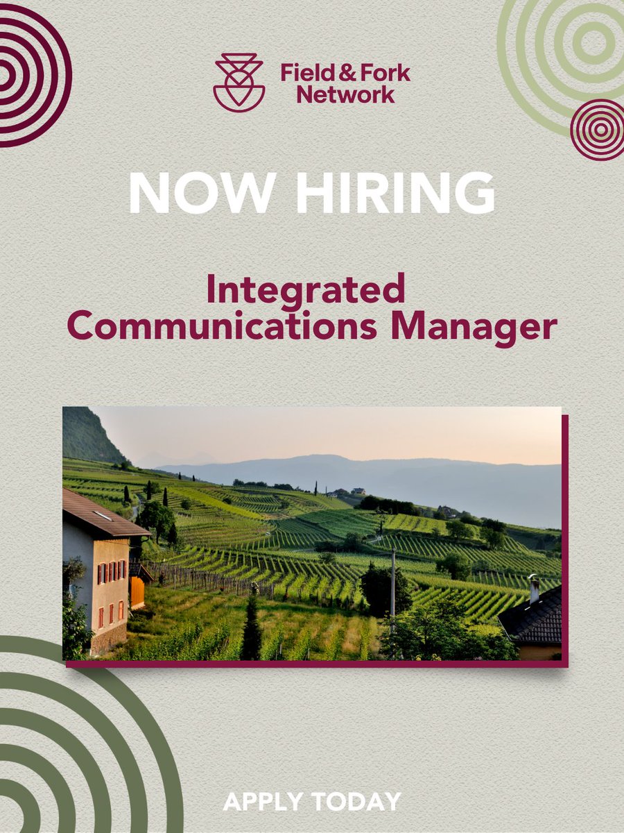 There's Still Time to Apply!
We're looking for an Integrated Communications Manager to develop and execute strategic plans that drive engagement and advance our mission. If you're a creative strategist ready to make an impact, apply today!

fieldandforknetwork.com/jobs/