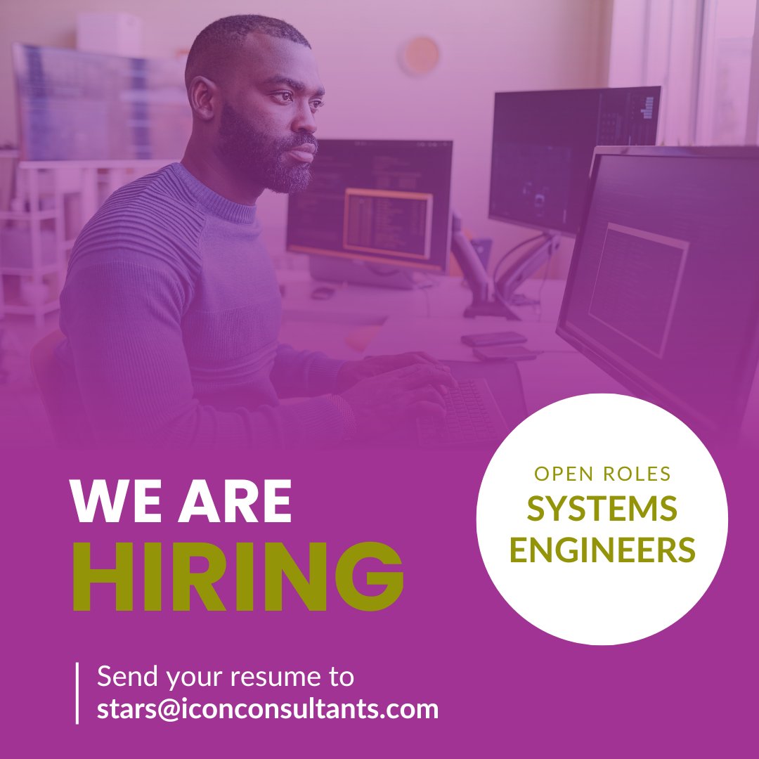 WorkWithIcon's tweet image. We are looking for Systems Engineers:
 
▪️Bachelor&apos;s degree, or an additional two years of relevant training/experience in lieu of this degree
▪️2 years of technical IT experience

Apply online at: hubs.la/Q03cPRhQ0
 
#hiring #jobsearch #systemsengineers
