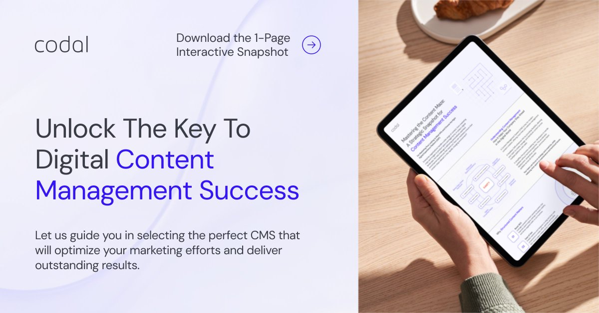 💻🚀 Are you ready to take control of your content and elevate your marketing strategy?

Download our 1-Page Interactive Snapshot for a deeper look at how to enhance customer engagement and streamline your content management.

hubs.ly/Q03d6Sjw0
