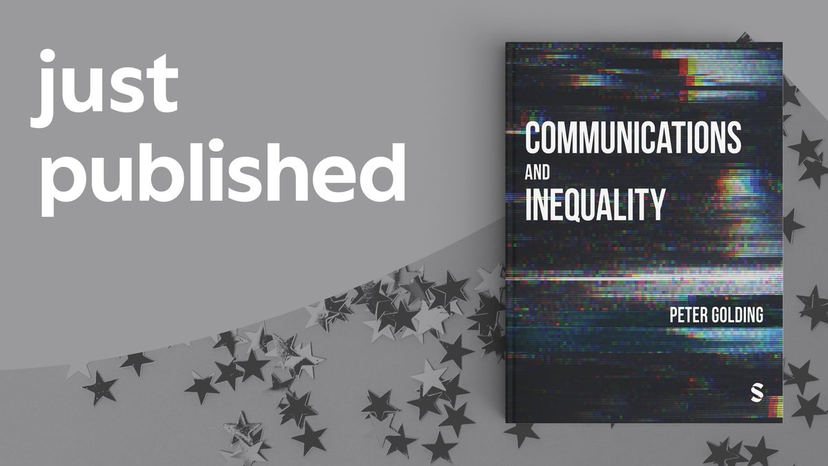 Get your copy of the newly published "Communications and Inequality" at ow.ly/k1YE50VnWpb.