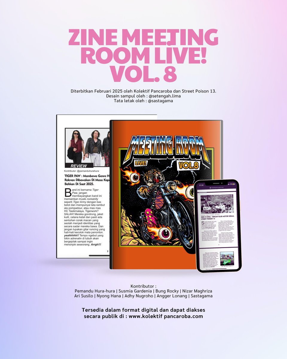 🚨👀 ZINE MEETING ROOM LIVE! VOL.8 SUDAH BISA DIAKSES BEBAS DI KOLEKTIFPANCAROBA.COM 👀🚨

RAJIN BACA JADI 👨‍🏫👨‍🌾 MALAS BACA JADI 👮‍♂️💂‍♂️

🕺✨️💃❤️‍🔥