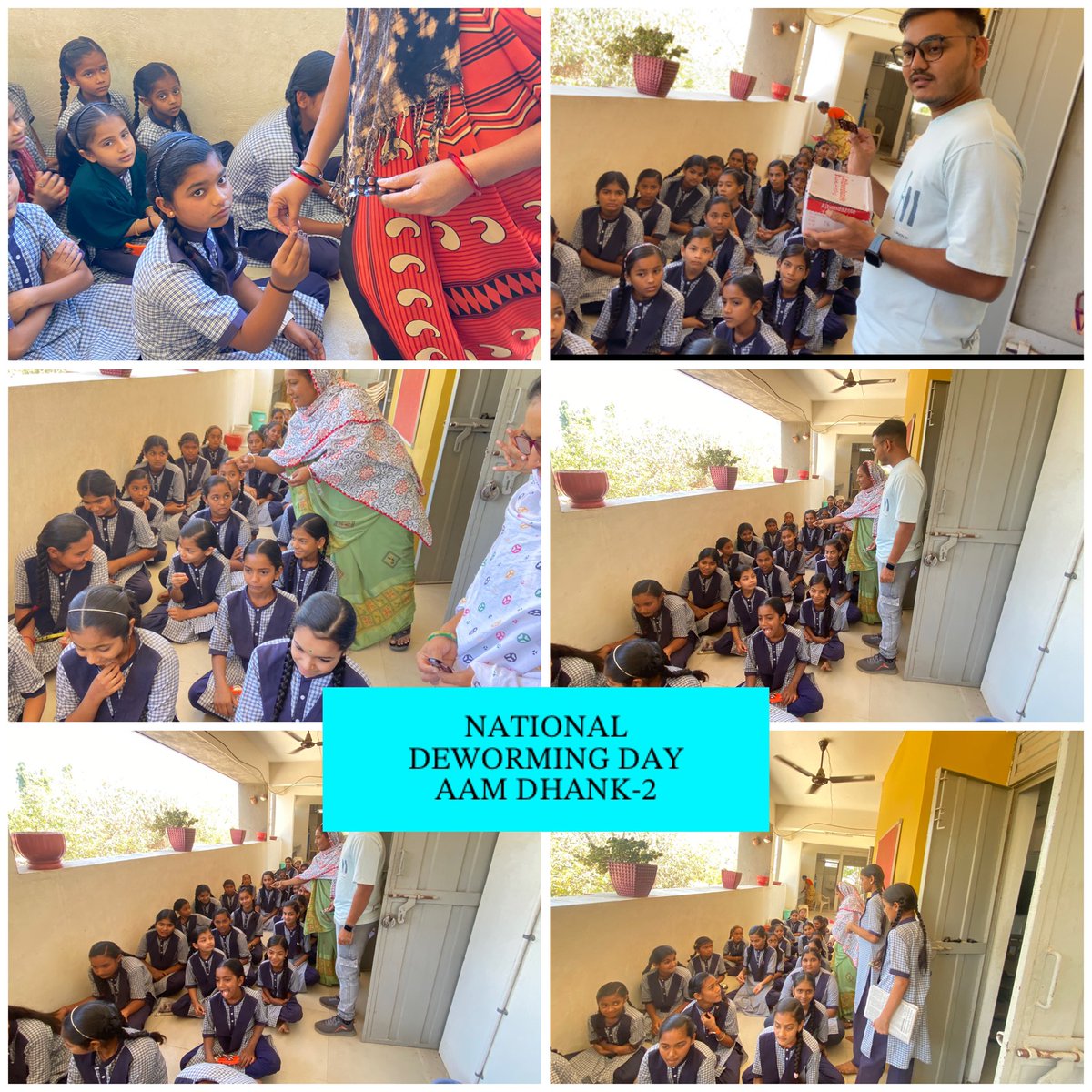 કૃમિ રહિત બાળક ~ સ્વસ્થ બાળક 
National deworming day celebration and small healthy talk to students about Important of deworming 🪱🐛
🏥 AAM DHANK-2 ⛑️